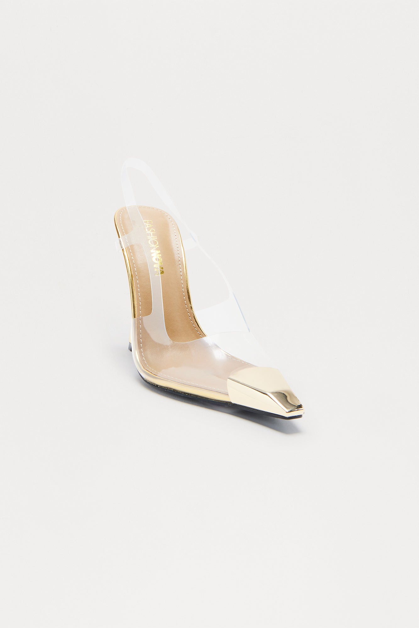 Sav Clear Slingback Pumps - Gold