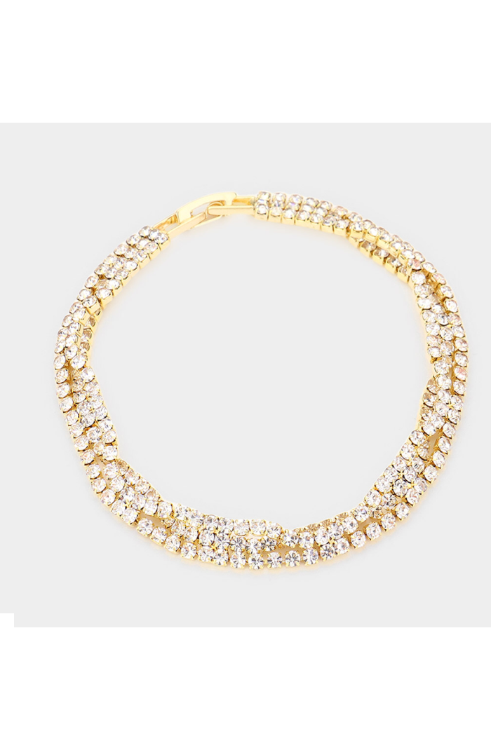 Twisted Rhinestone Bracelet