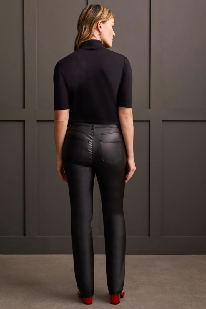 Coated Straight Leg 5 Pocket Pants