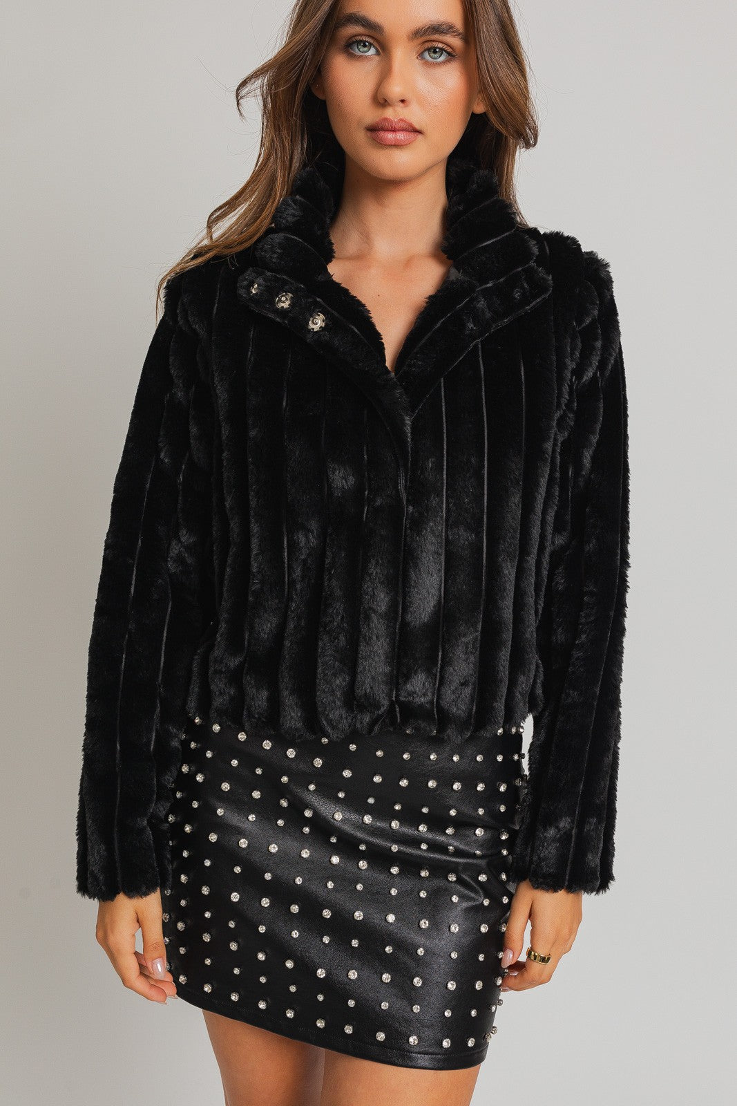 Faux Fur Crop Jacket