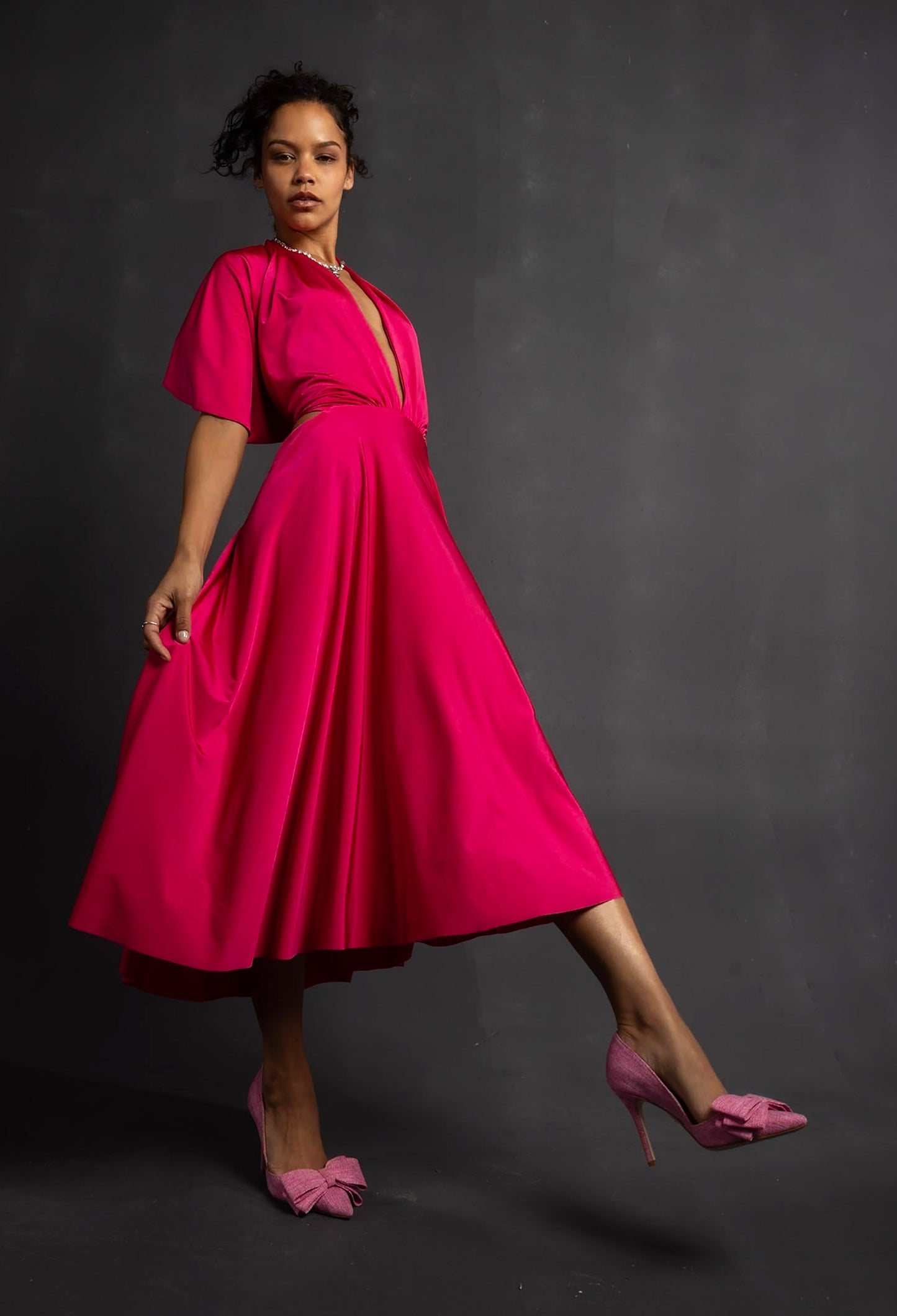 Oxsana Leather & Linen Pump