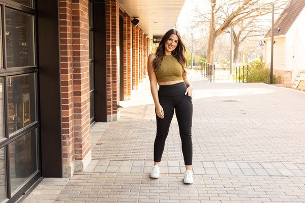 Julia Rose - Tummy Control Full Length Leggings with Pockets