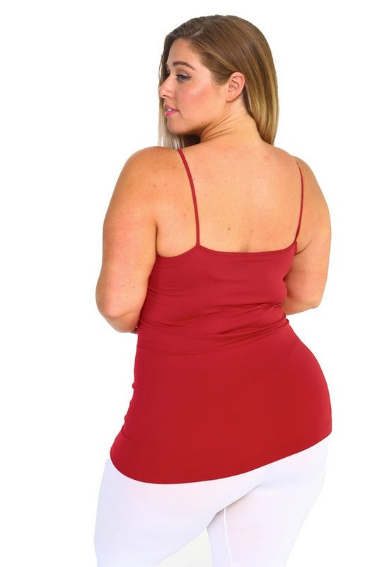 Yelete Womens Seamless Triple Criss-Cross Front Cami PLUS