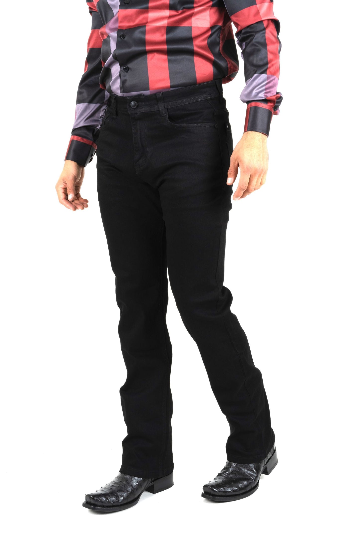 Men's Jet Black Boot Cut Jeans