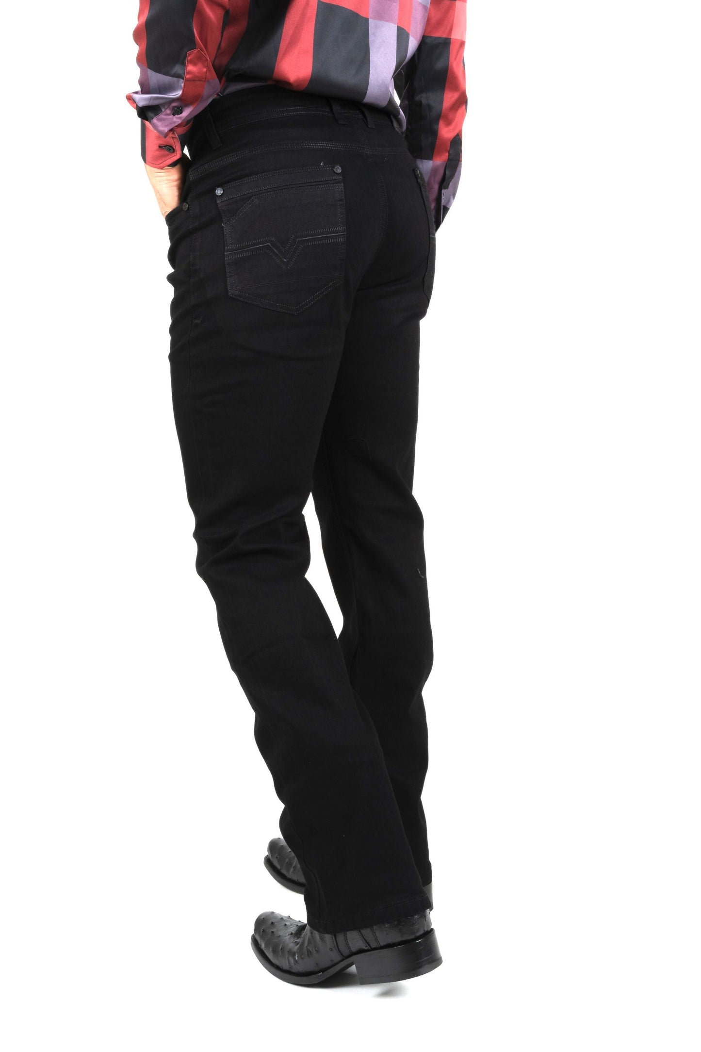 Men's Jet Black Boot Cut Jeans