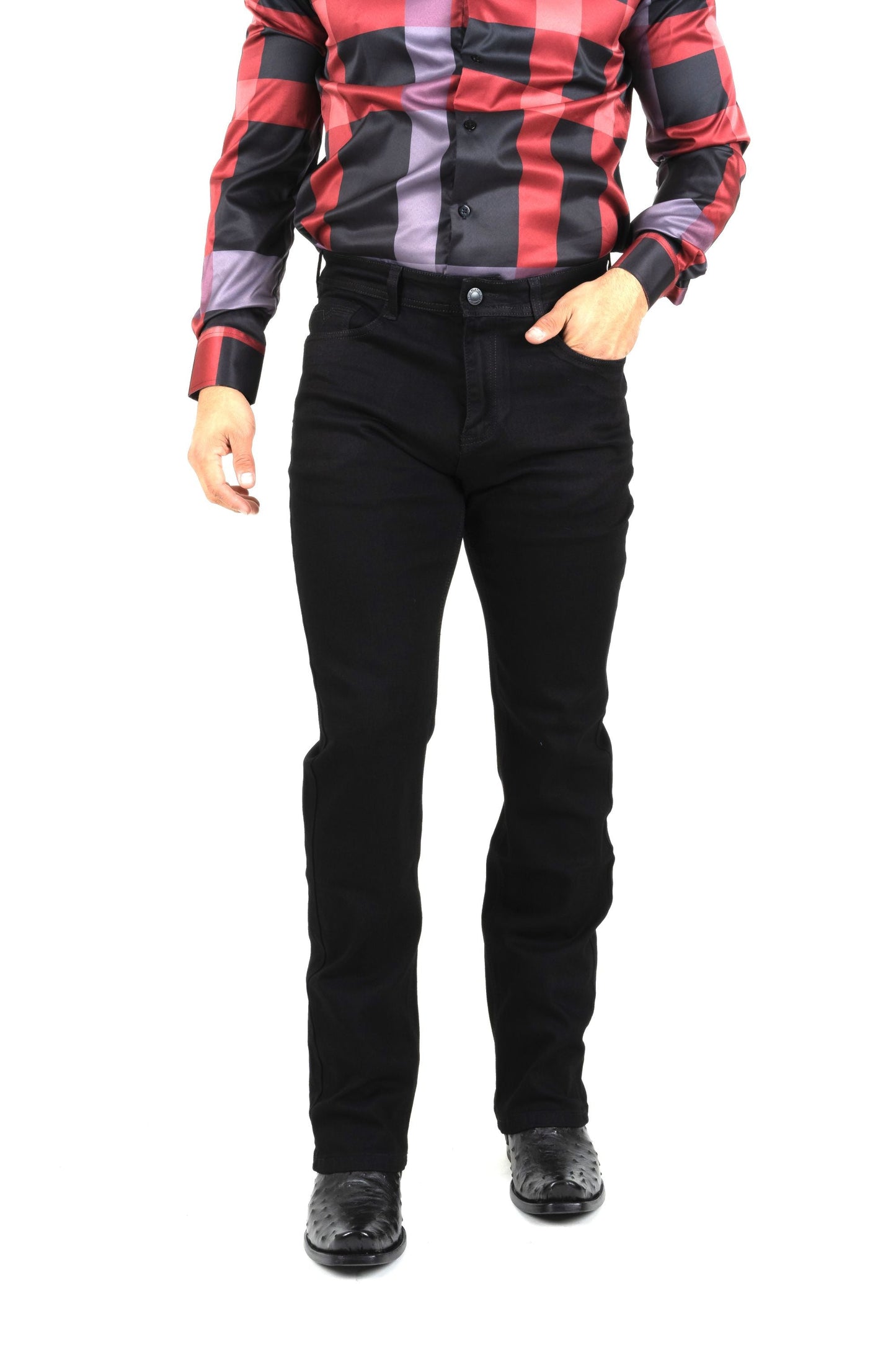 Men's Jet Black Boot Cut Jeans