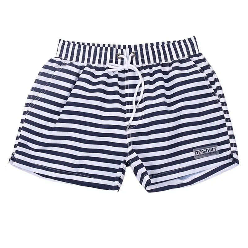 B&W Stripes Swim Shorts