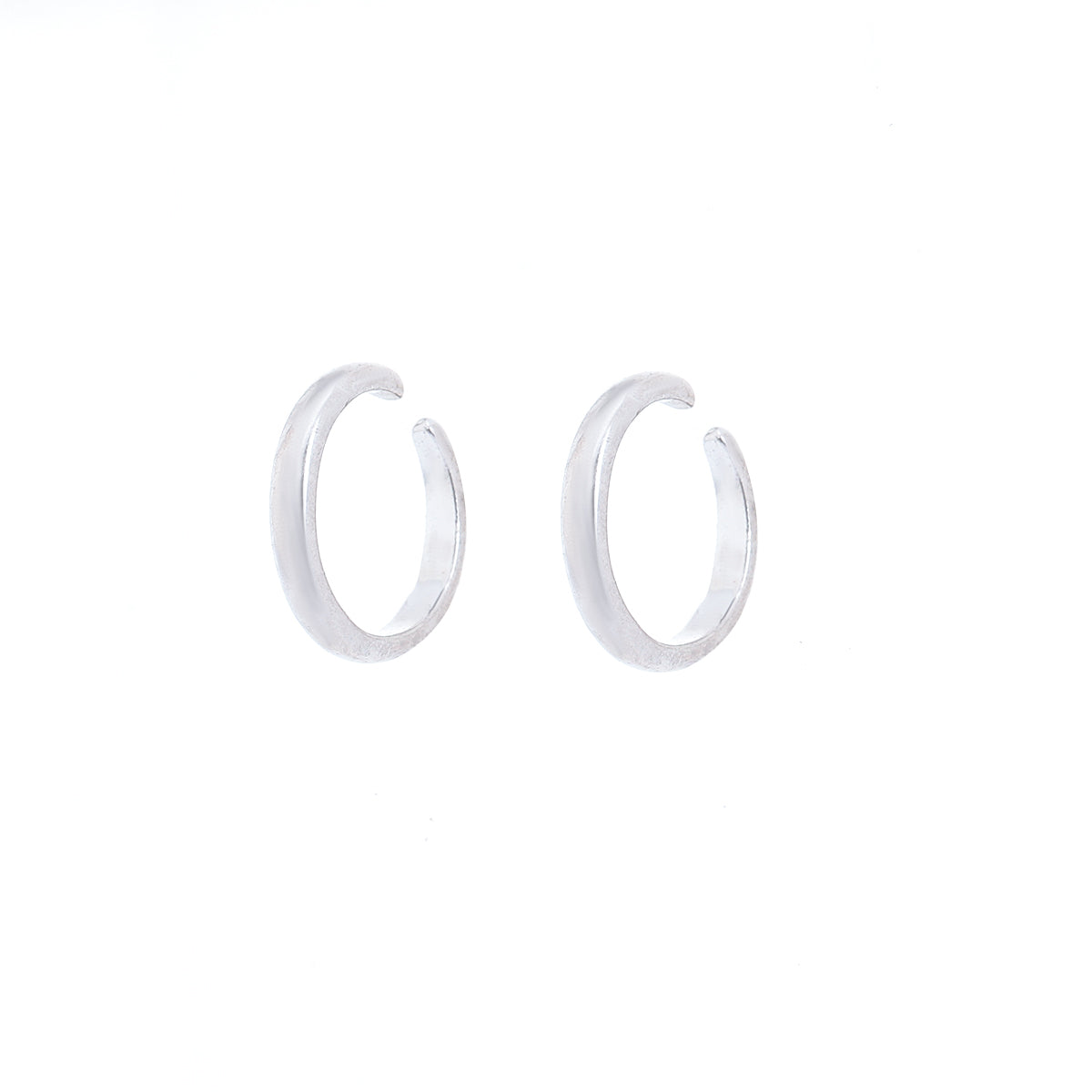 14k Gold and Sterling Silver Cuff Earrings