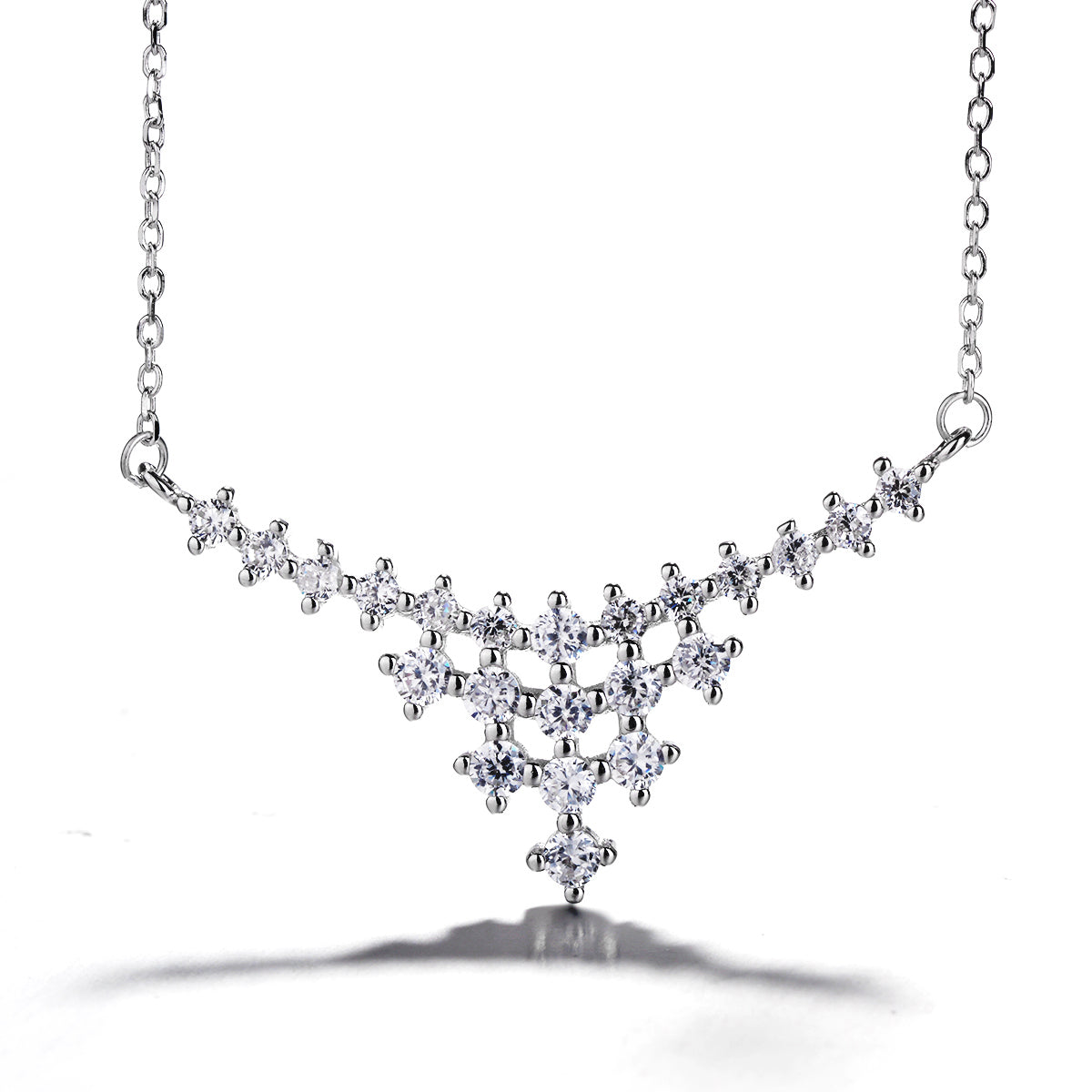Sterling Silver Crystal Minimalist Necklace