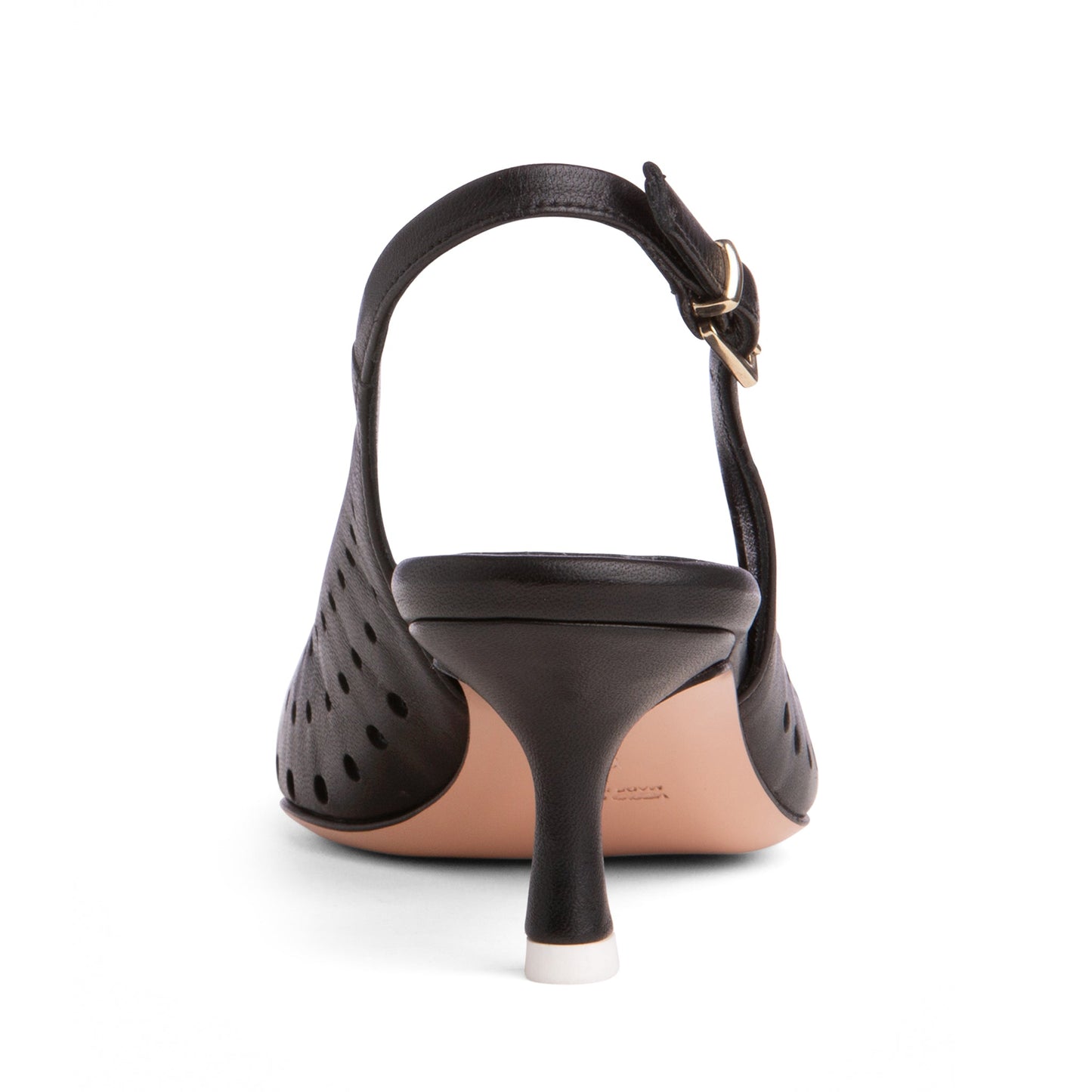 Flynn Kitten Heel Leather Slingback
