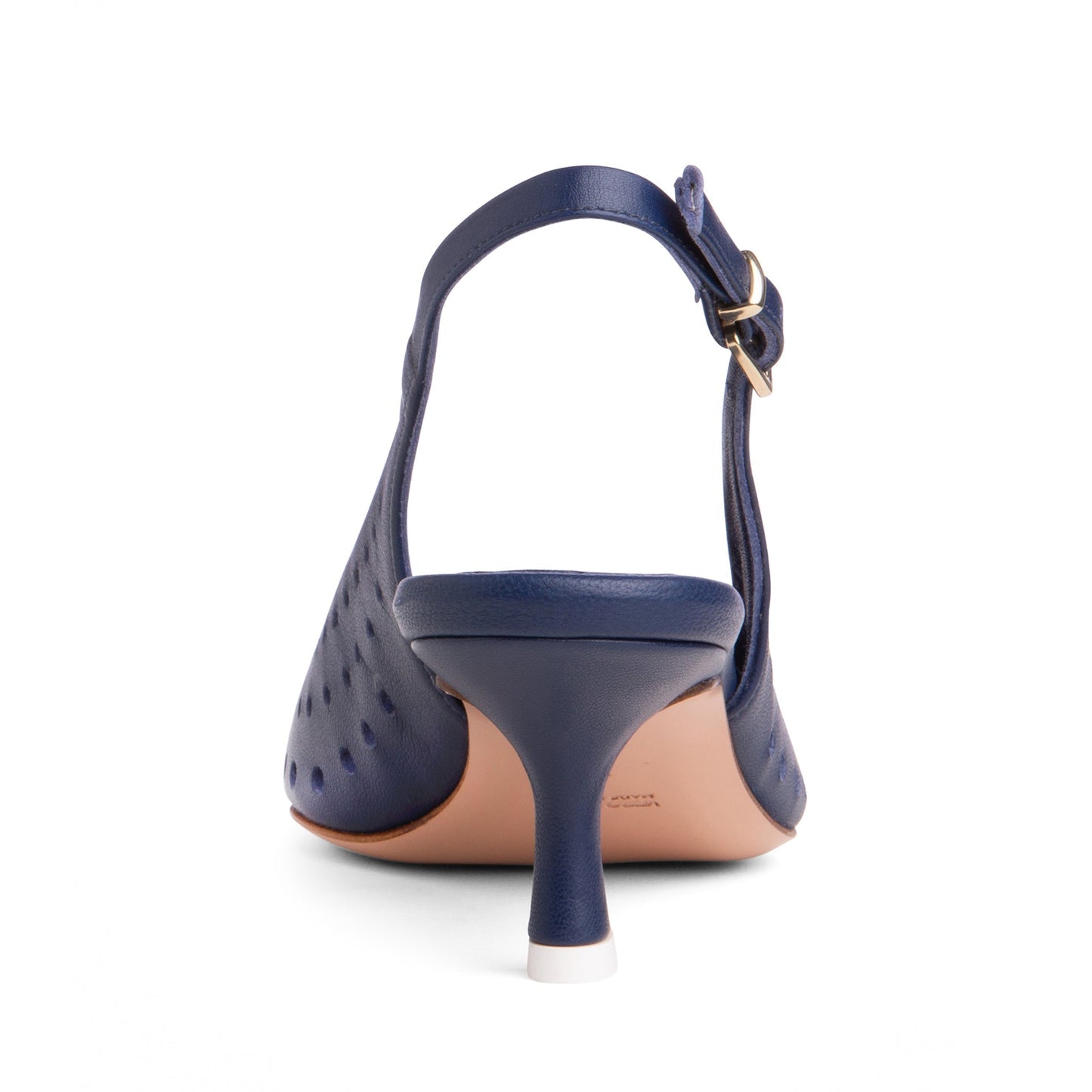 Flynn Kitten Heel Leather Slingback