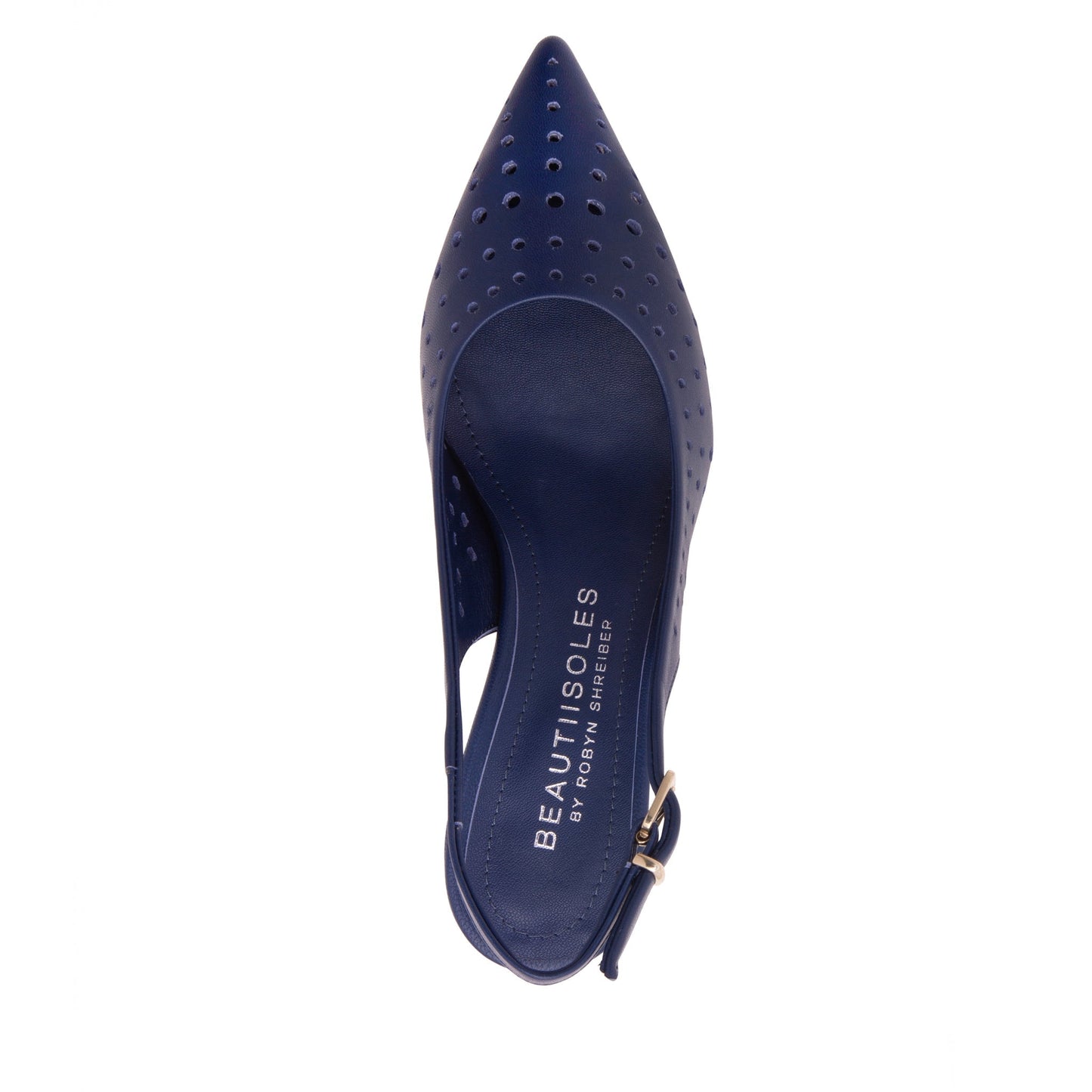 Flynn Kitten Heel Leather Slingback