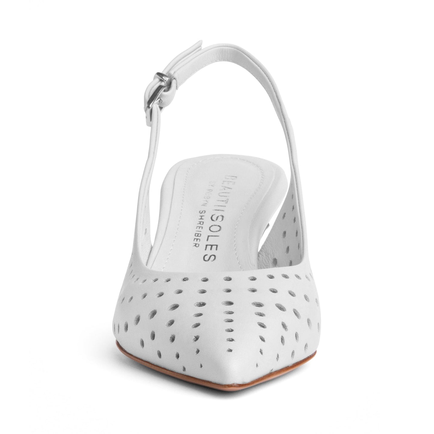 Flynn Kitten Heel Leather Slingback