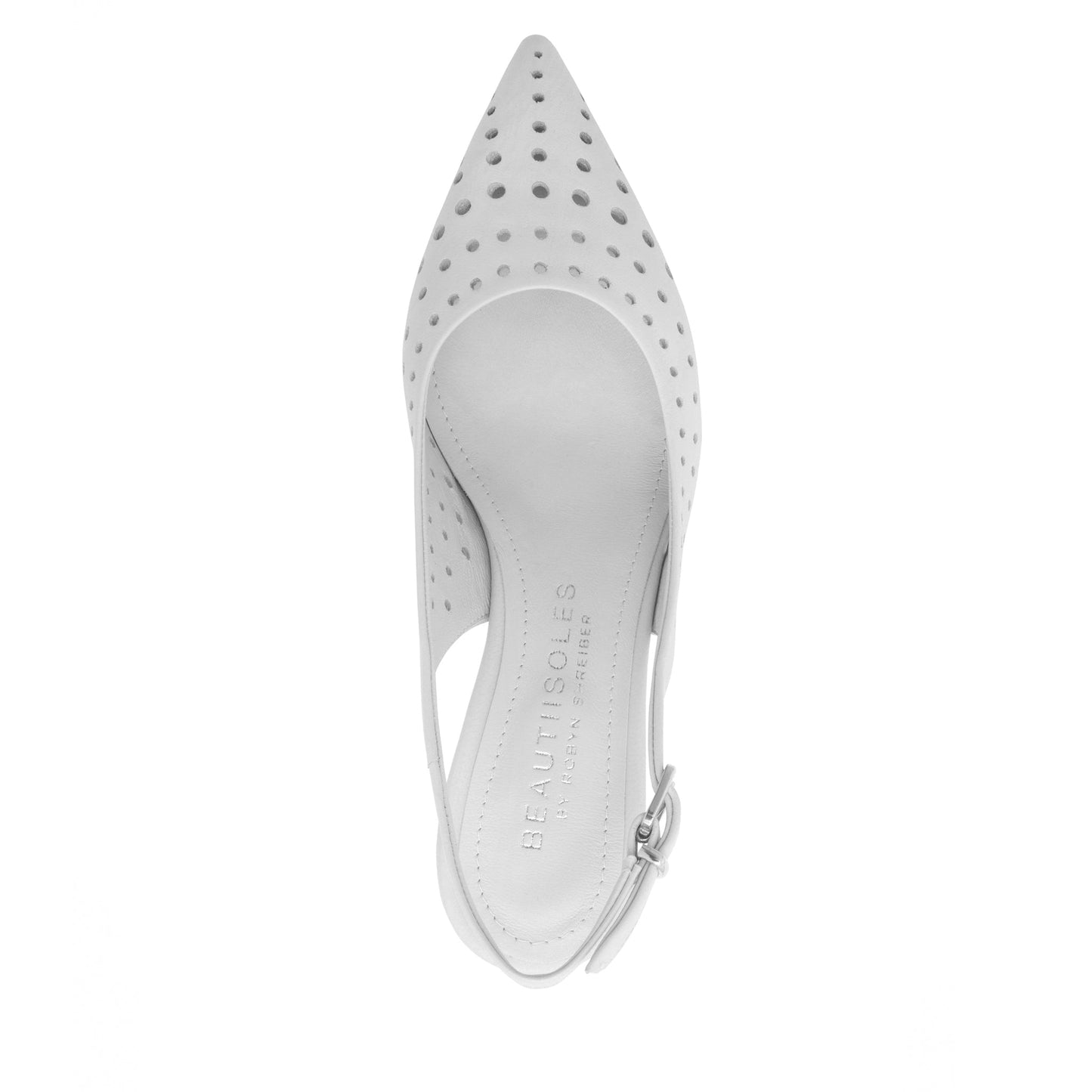 Flynn Kitten Heel Leather Slingback