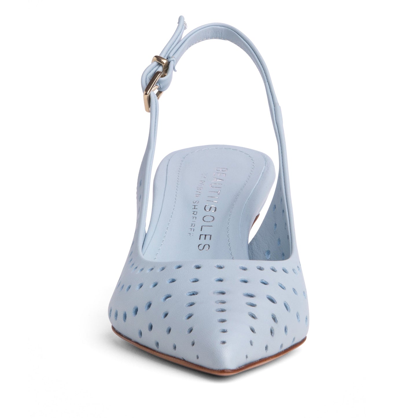Flynn Kitten Heel Leather Slingback