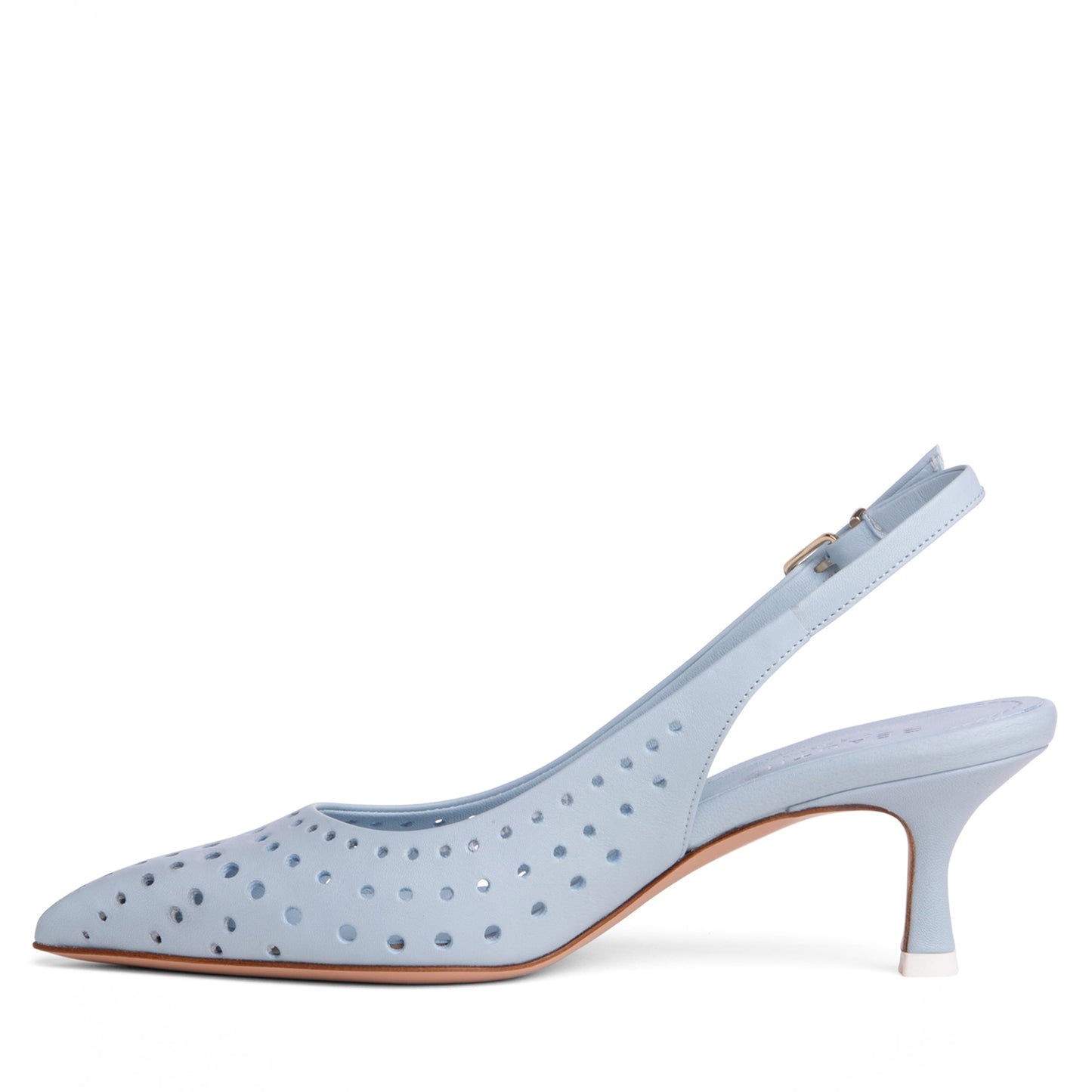 Flynn Kitten Heel Leather Slingback