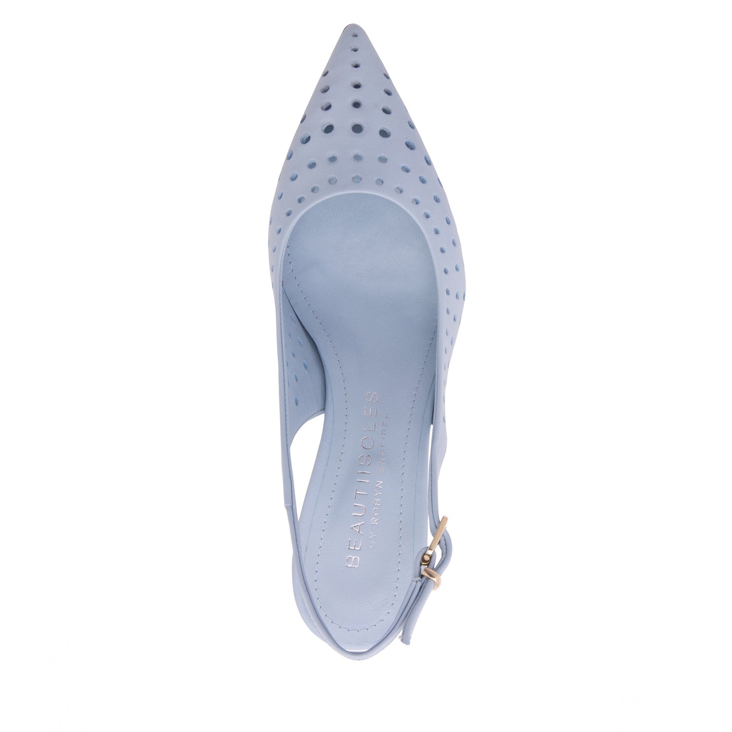 Flynn Kitten Heel Leather Slingback