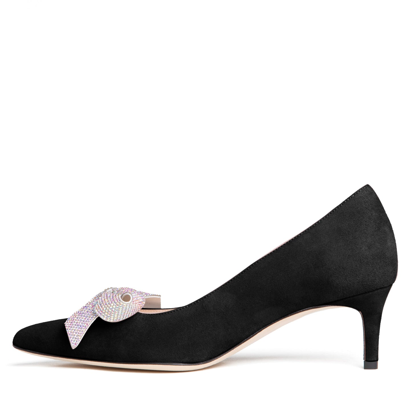 Frida Kitten Heel Suede Pump