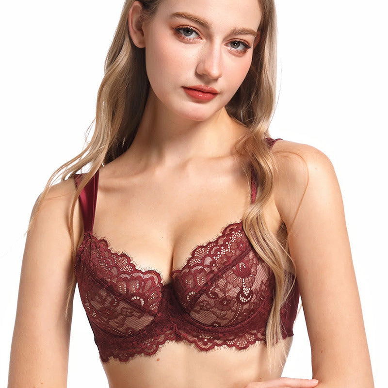 French Style Eyelash Lace Bra for Large Chest and Plus Sizes, Upper East Side, BYMANYC New York.
