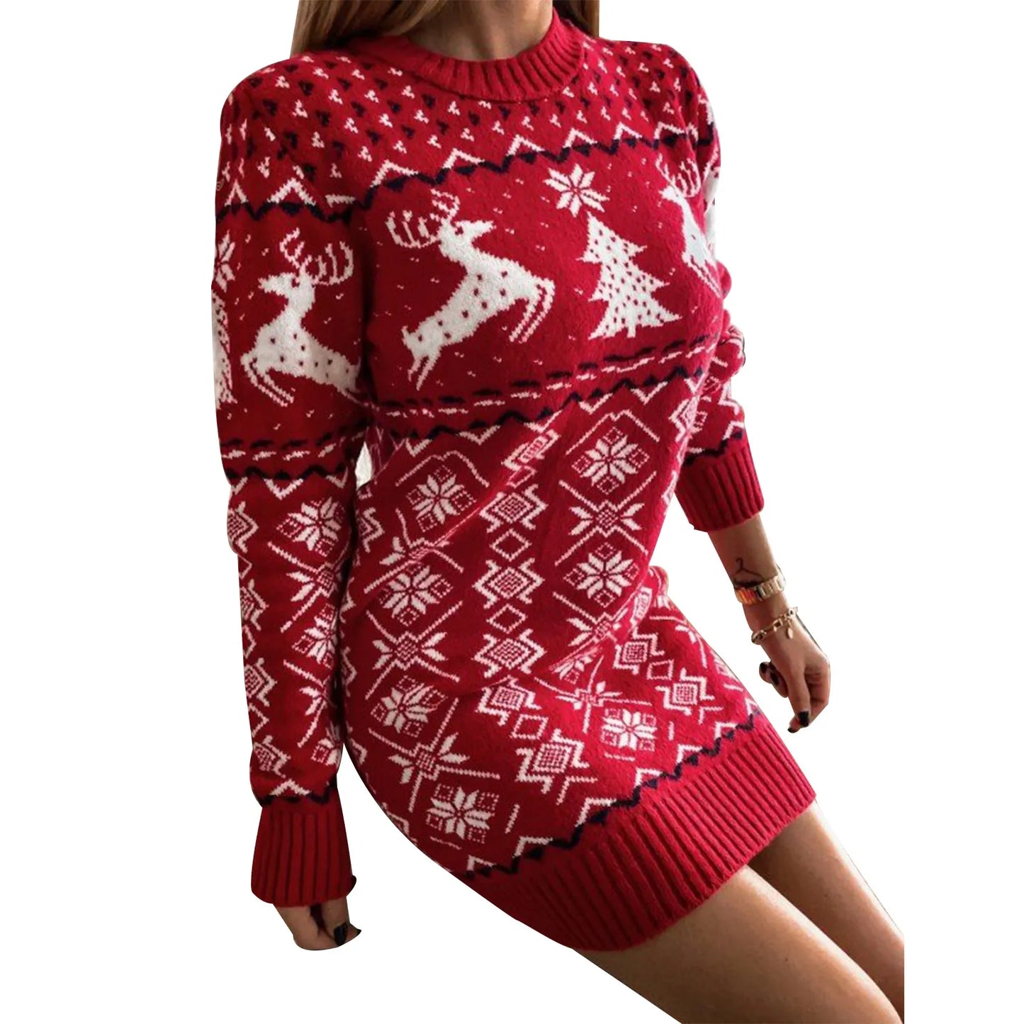 Christmas Sweater Dress S-2XL