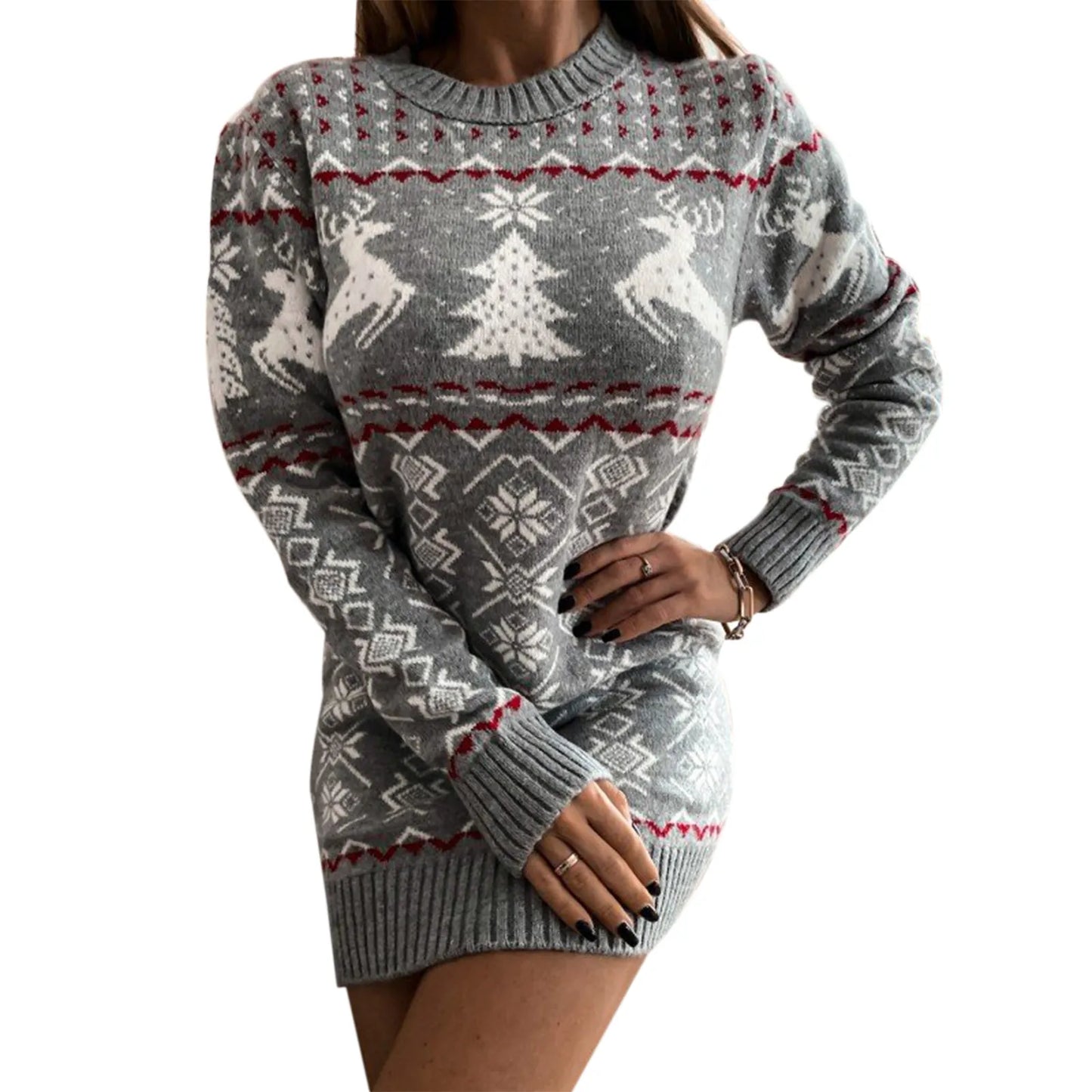 Christmas Sweater Dress S-2XL
