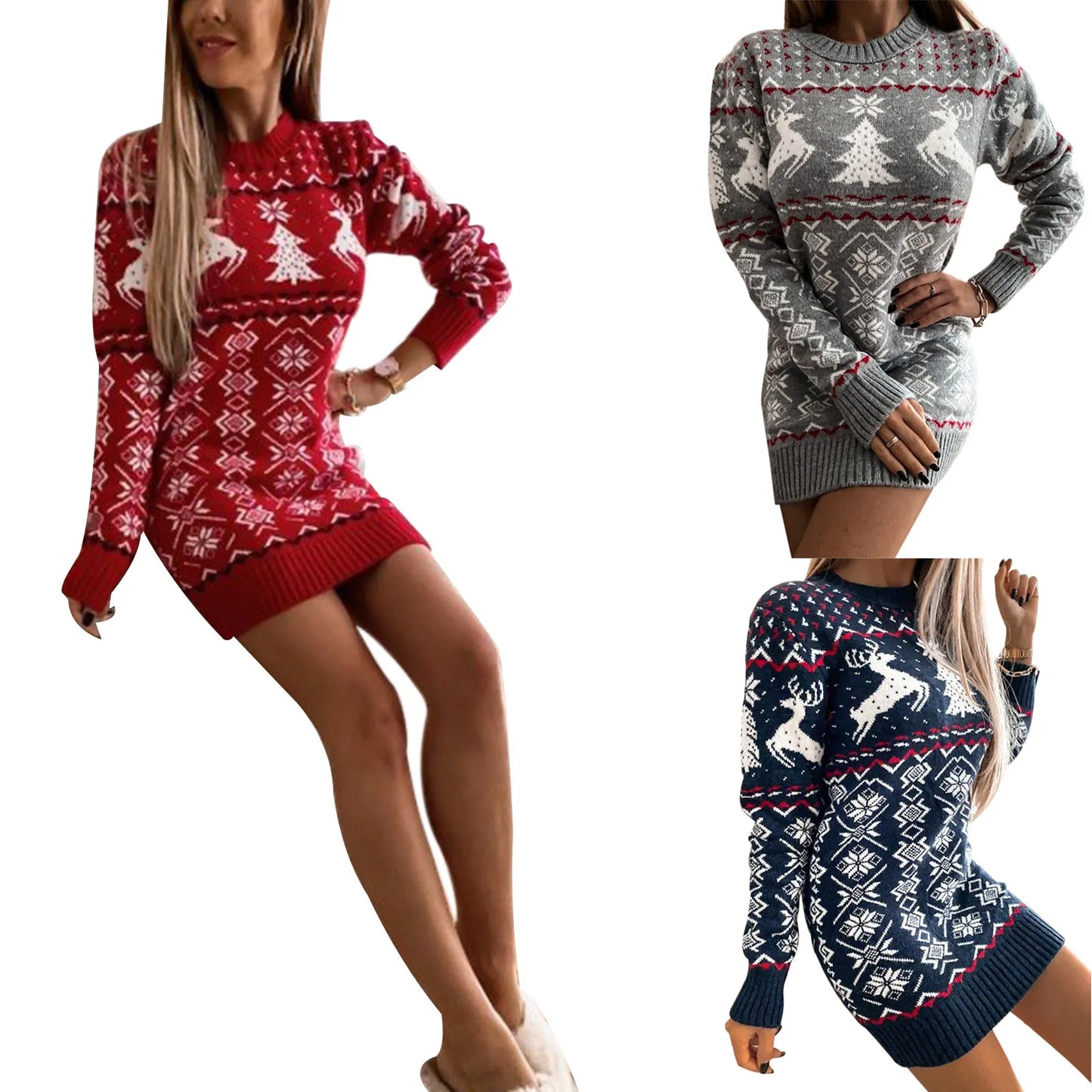 Christmas Sweater Dress S-2XL