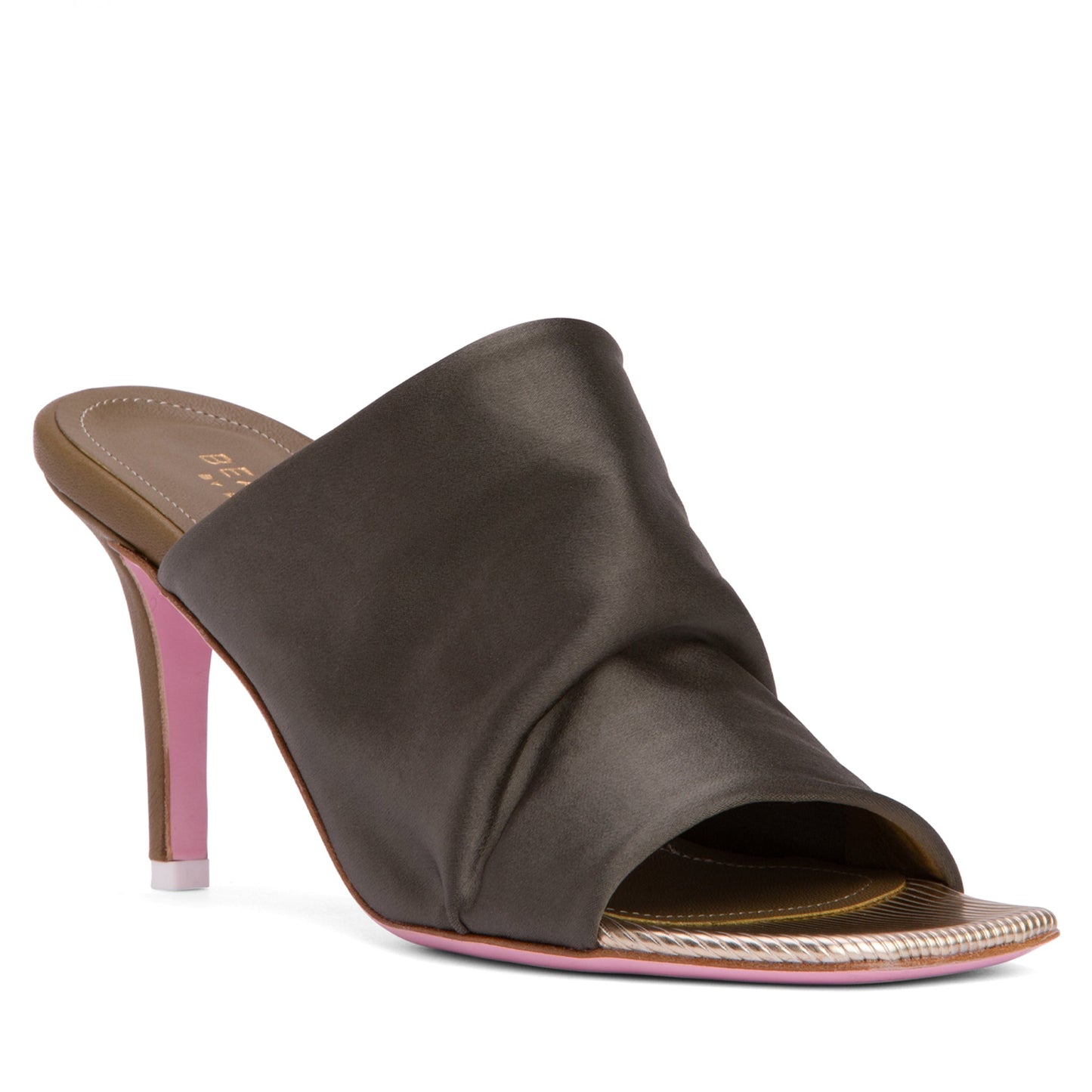 Lana Stretch Satin Heeled Sandal