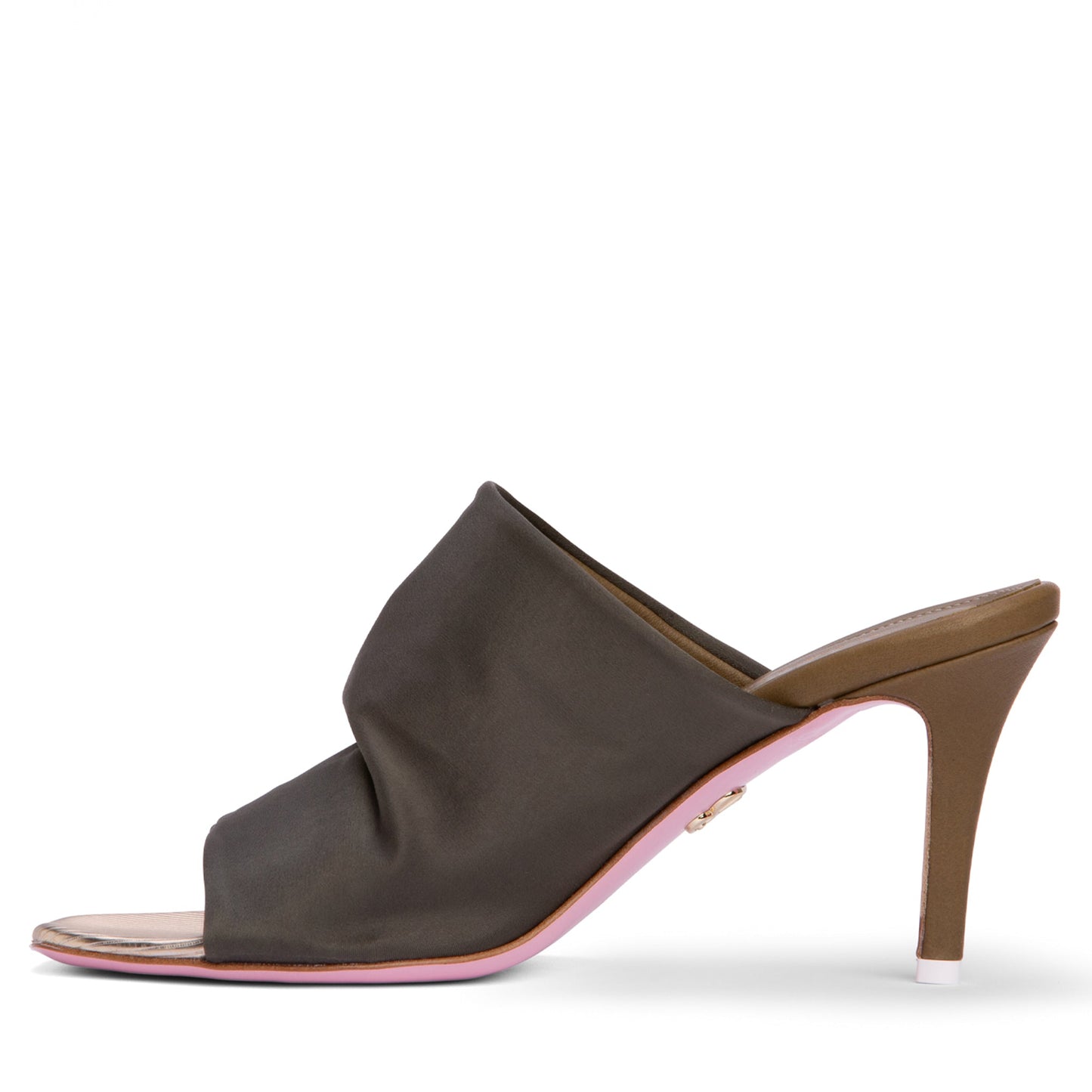 Lana Stretch Satin Heeled Sandal