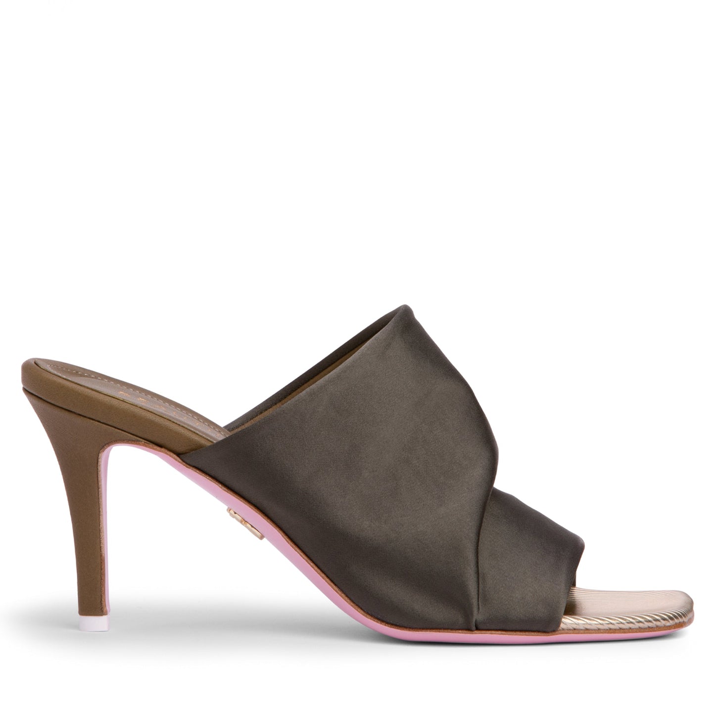 Lana Stretch Satin Heeled Sandal