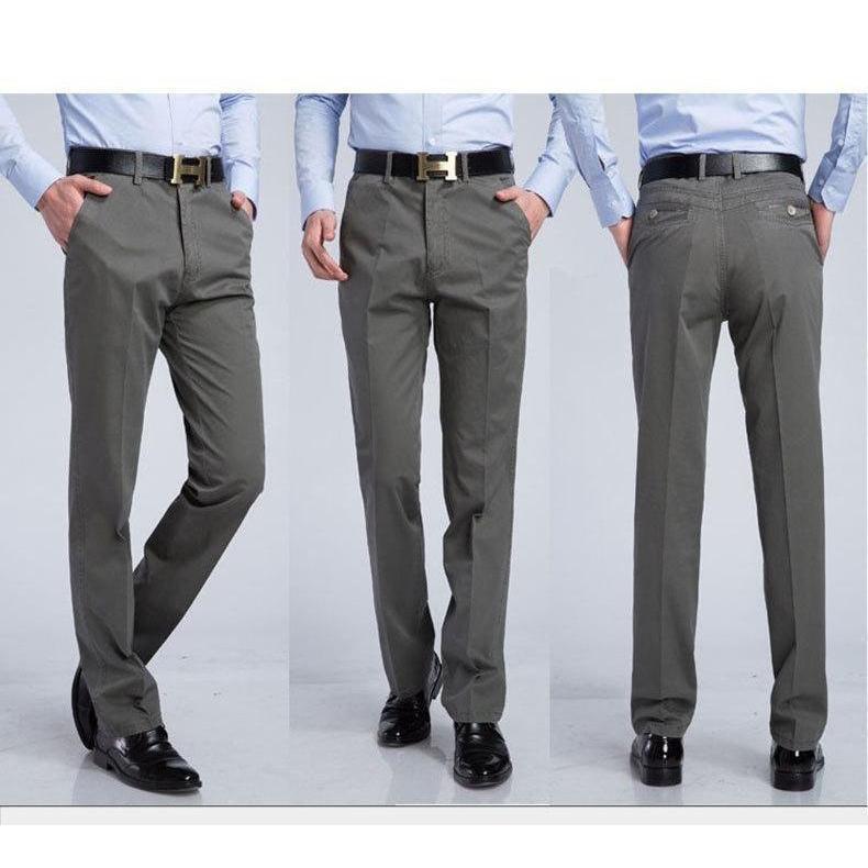 Men's Dark Gray Slim Fit Dress Pants - Multiple Sizes