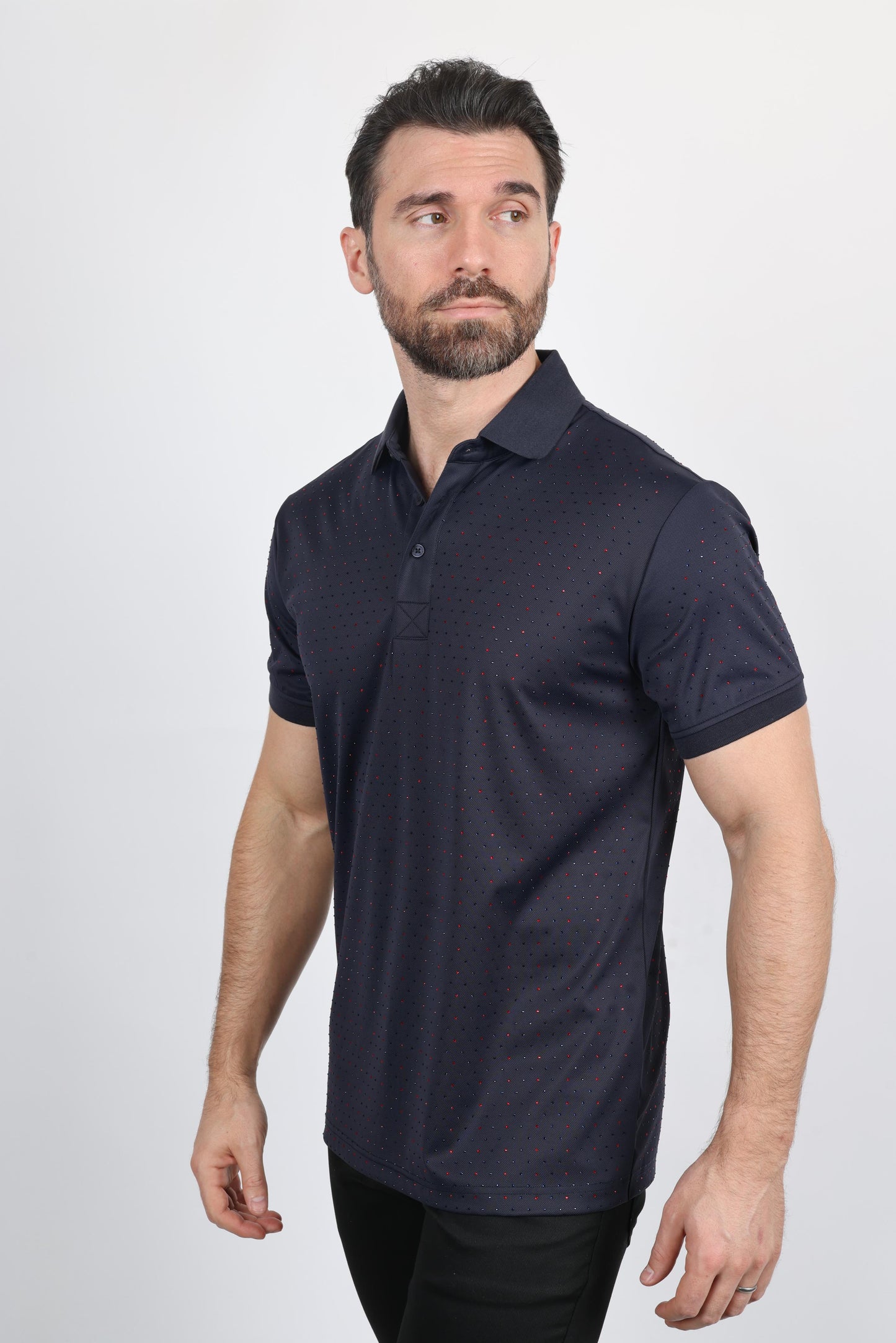 Mens Modern Fit Stretch Polo
