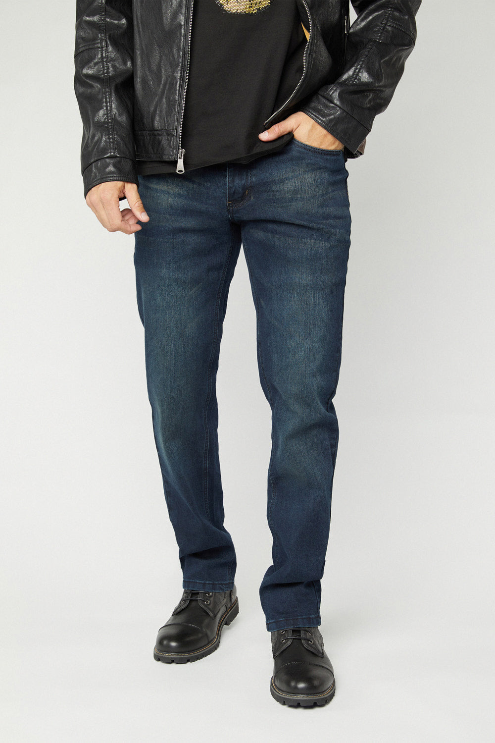Men's Dark Blue Slim Stretch Jeans