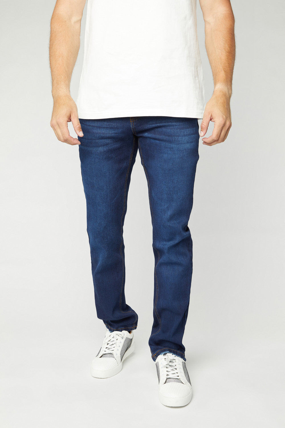 Men's Dark Blue Slim Stretch Jeans