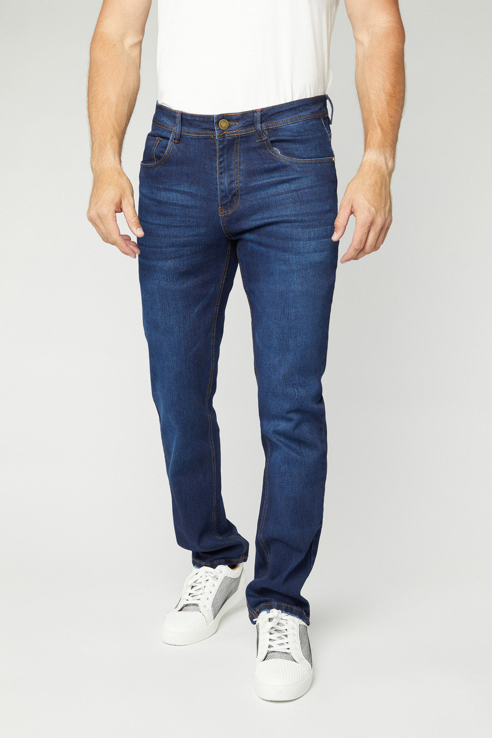 Men's Dark Blue Slim Stretch Jeans