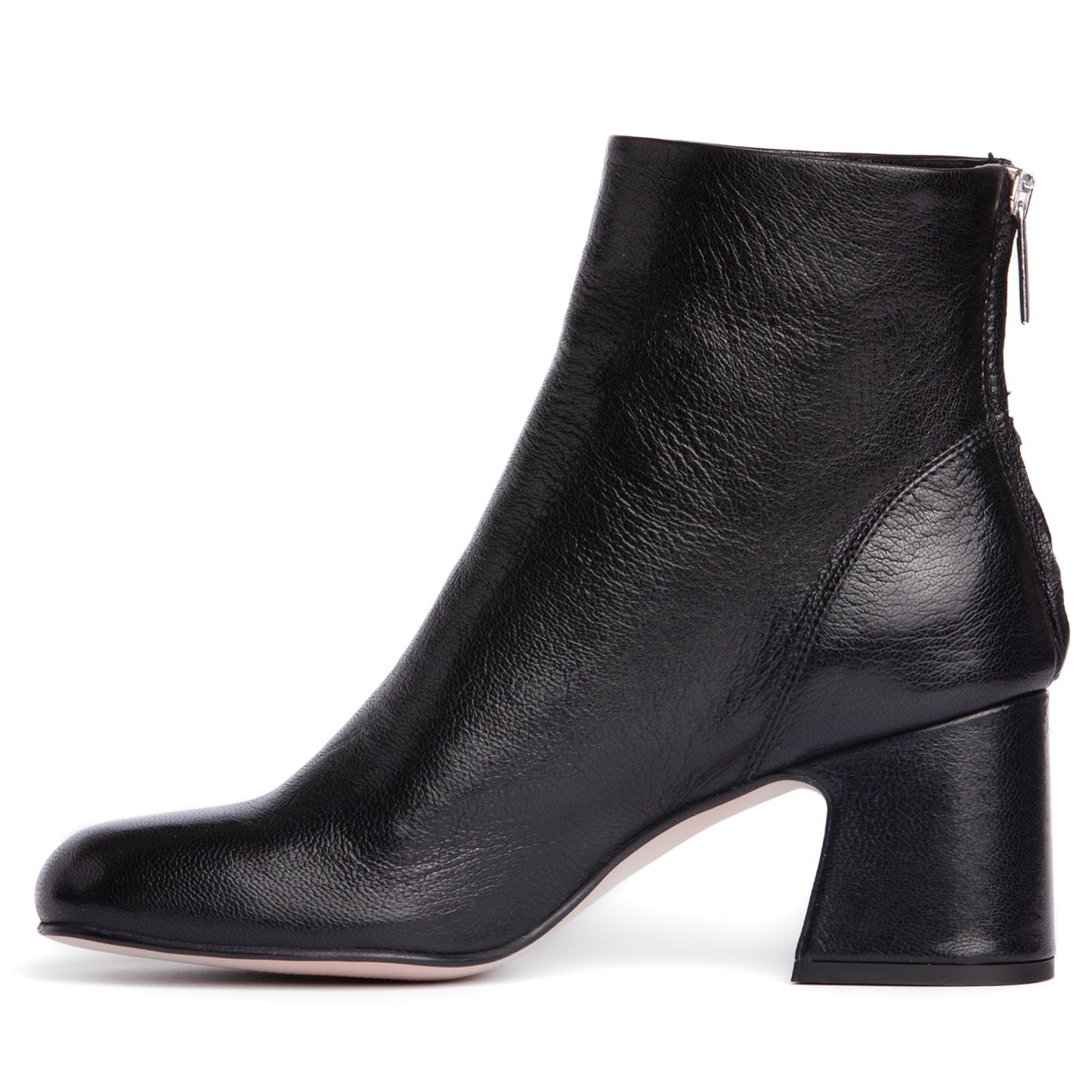 Ruby Crinkled Leather Ankle Bootie