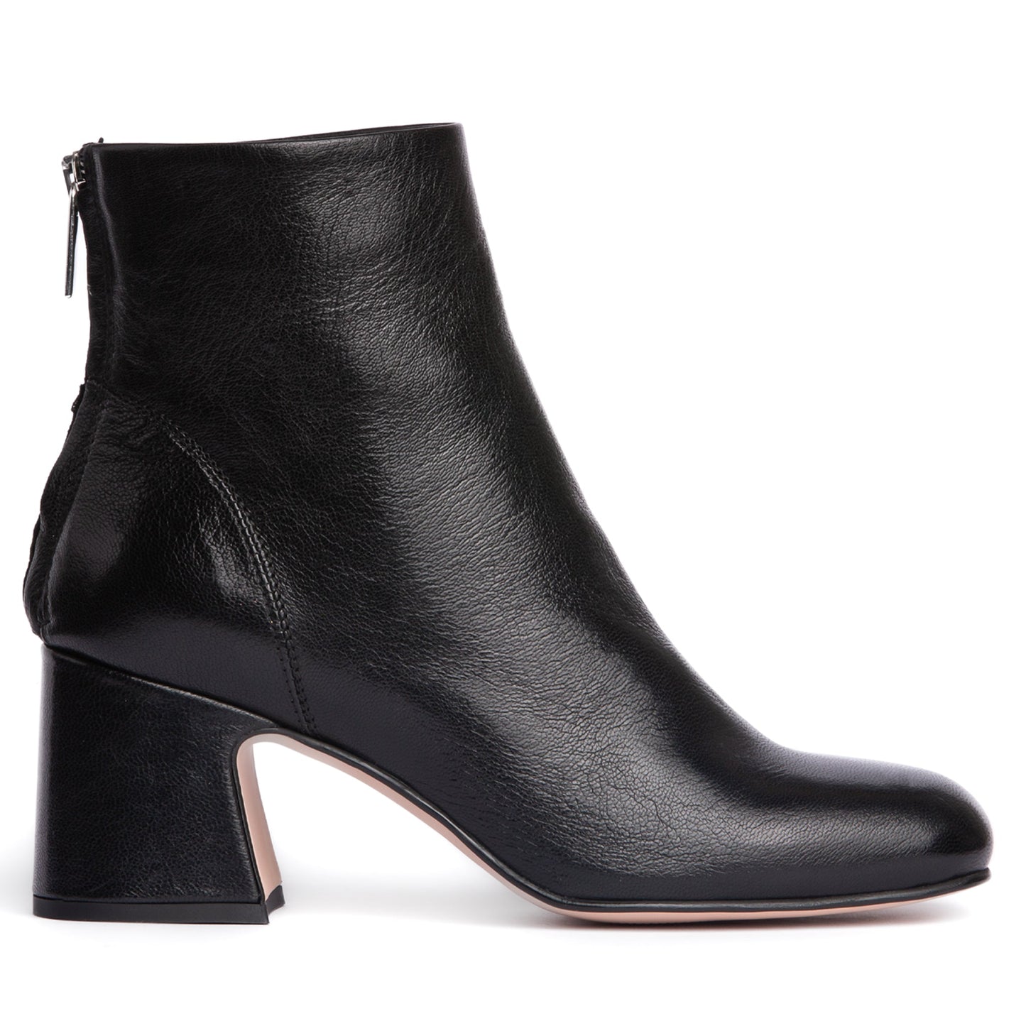 Ruby Crinkled Leather Ankle Bootie