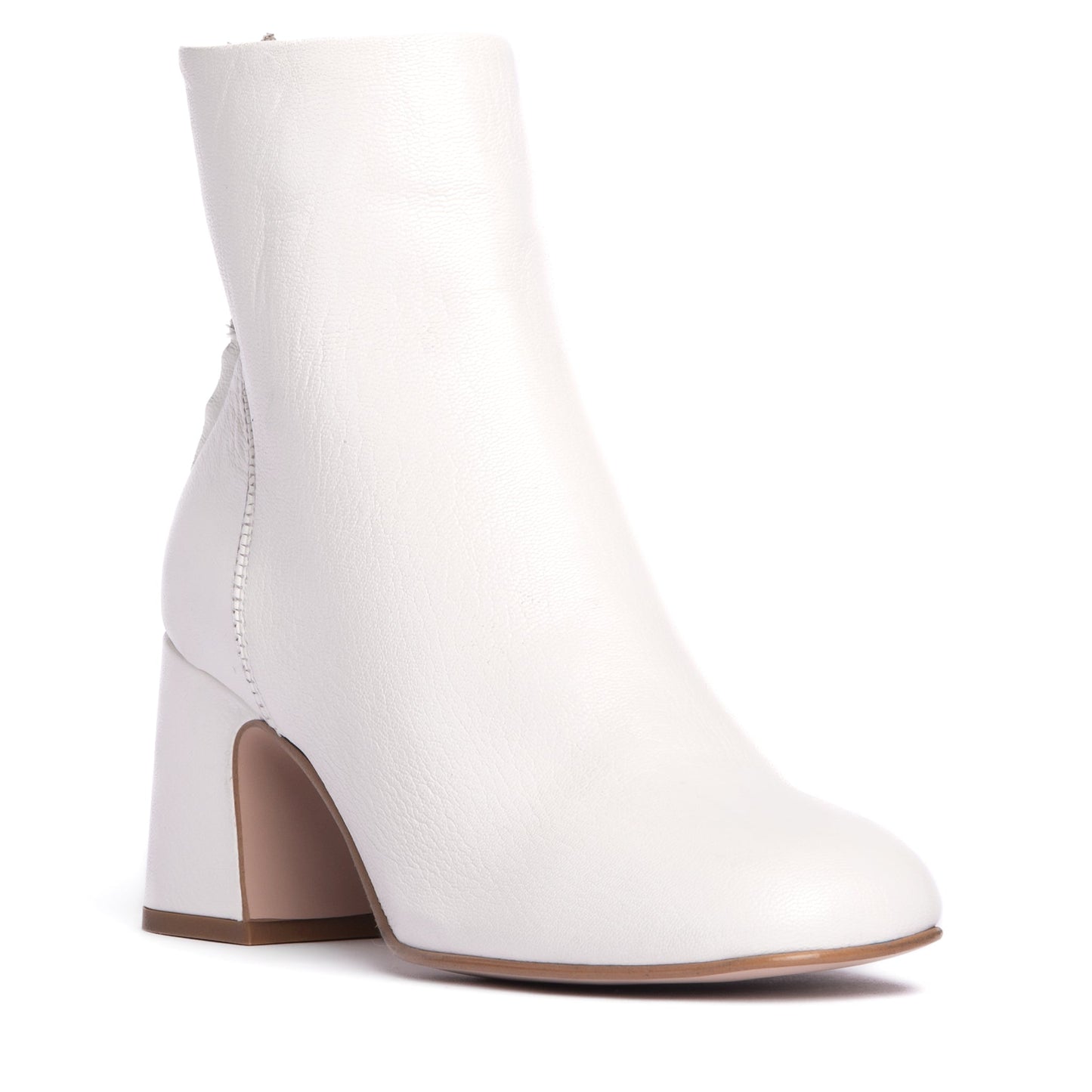 Ruby Crinkled Leather Ankle Bootie