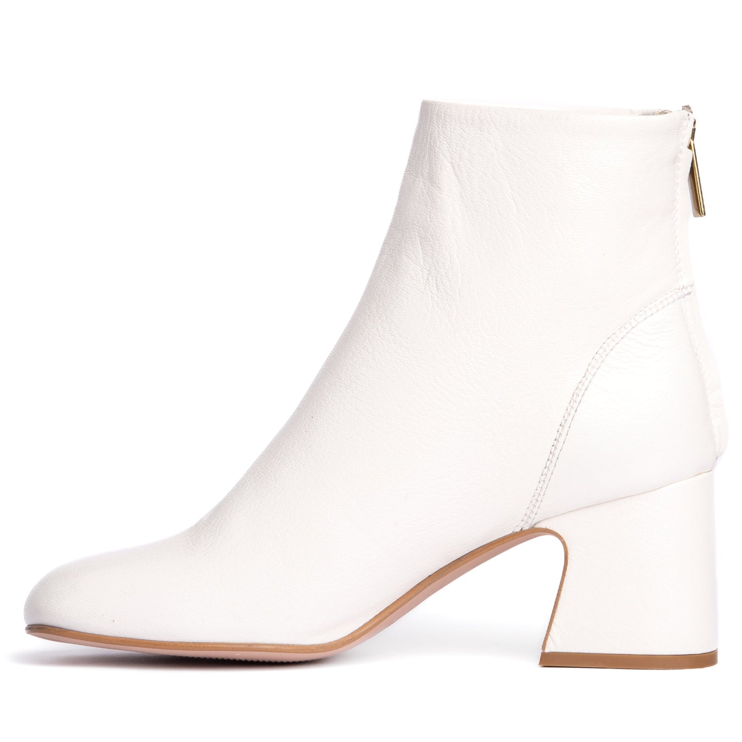 Ruby Crinkled Leather Ankle Bootie