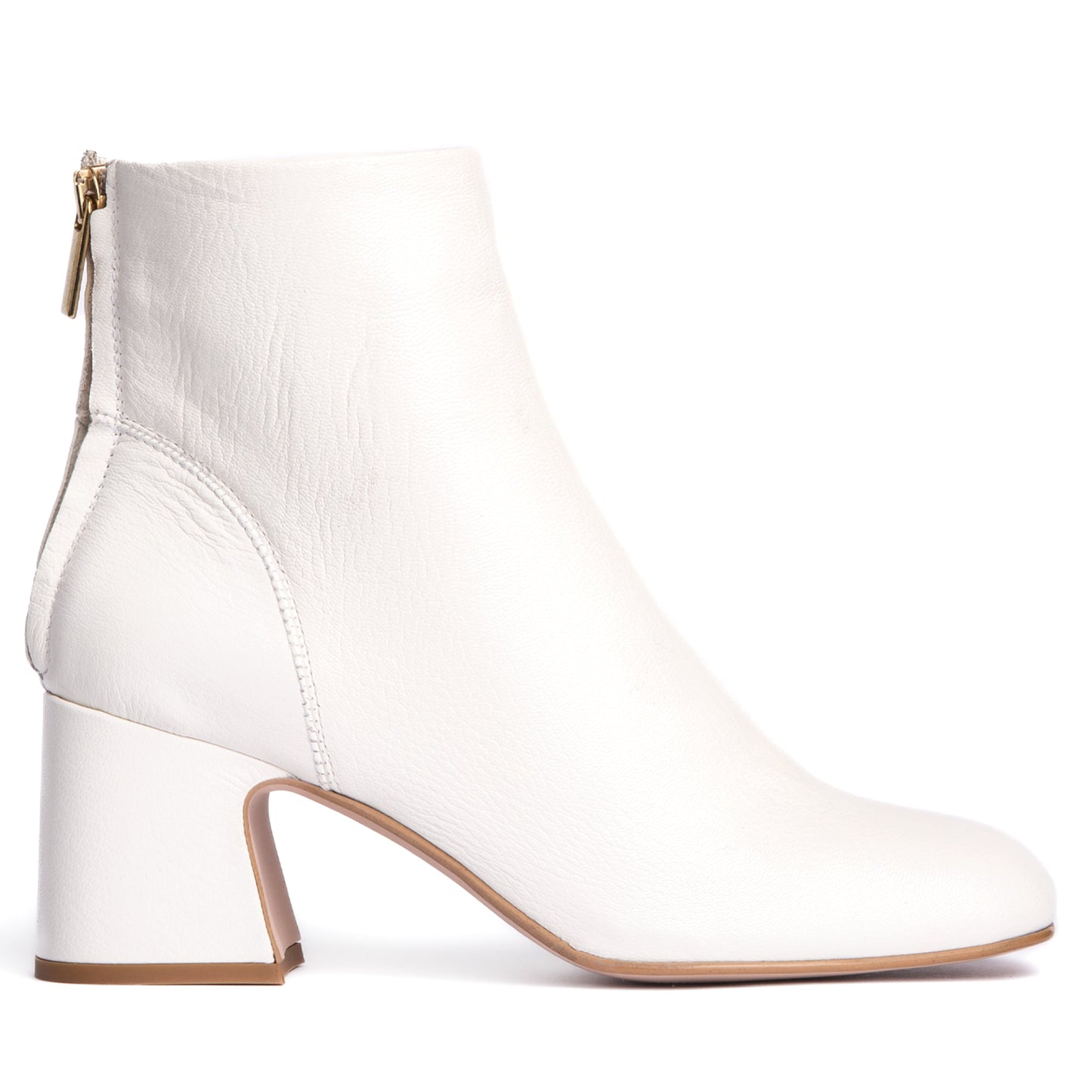 Ruby Crinkled Leather Ankle Bootie