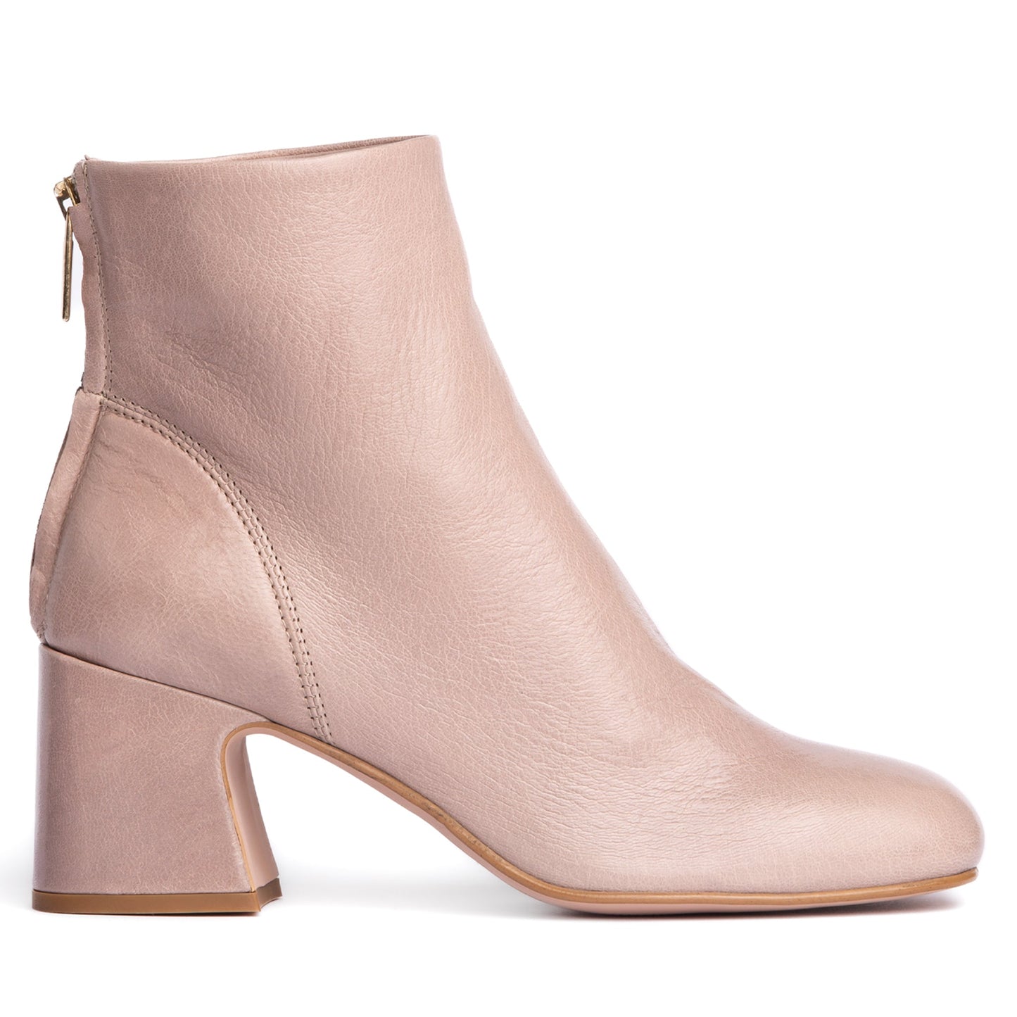 Ruby Crinkled Leather Ankle Bootie