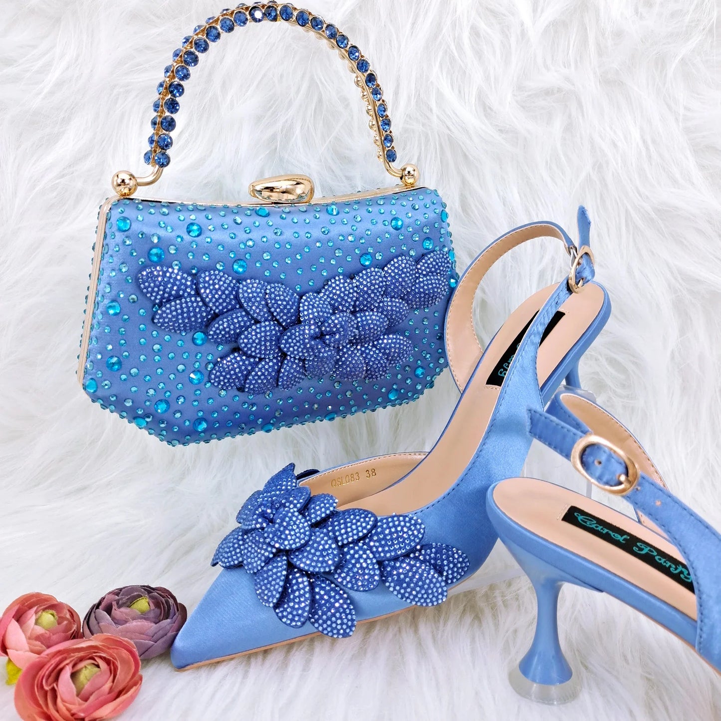 Handmade Fuchsia Bag and Shoes Set – Elegant Party Edition