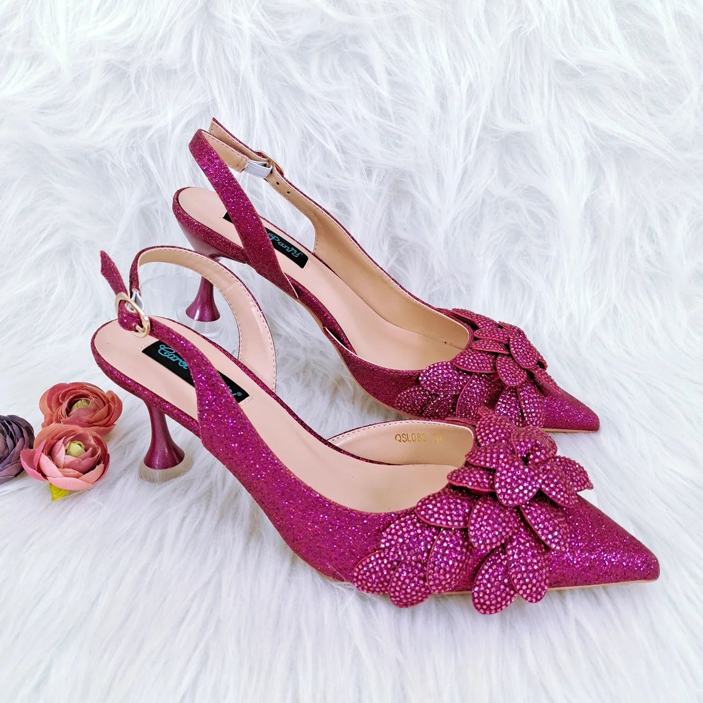 Handmade Fuchsia Bag and Shoes Set – Elegant Party Edition