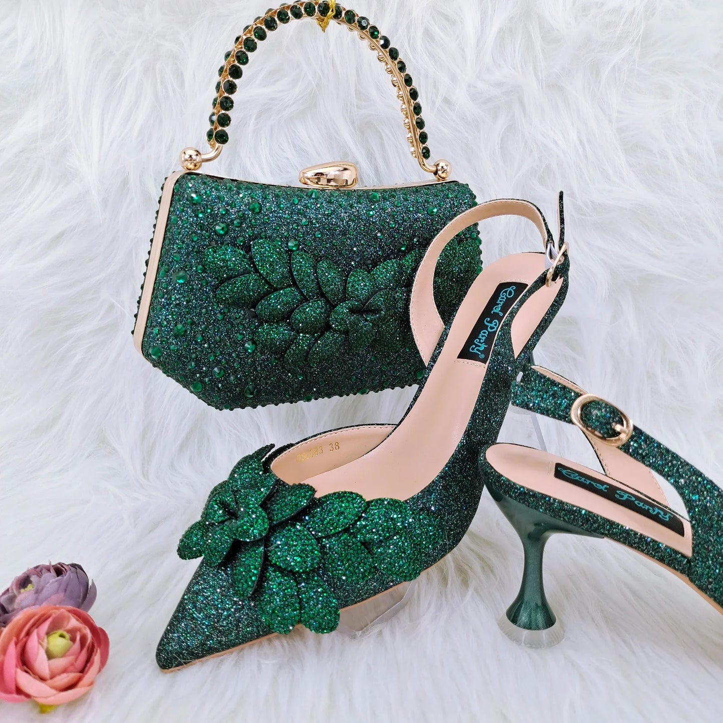 Handmade Fuchsia Bag and Shoes Set – Elegant Party Edition