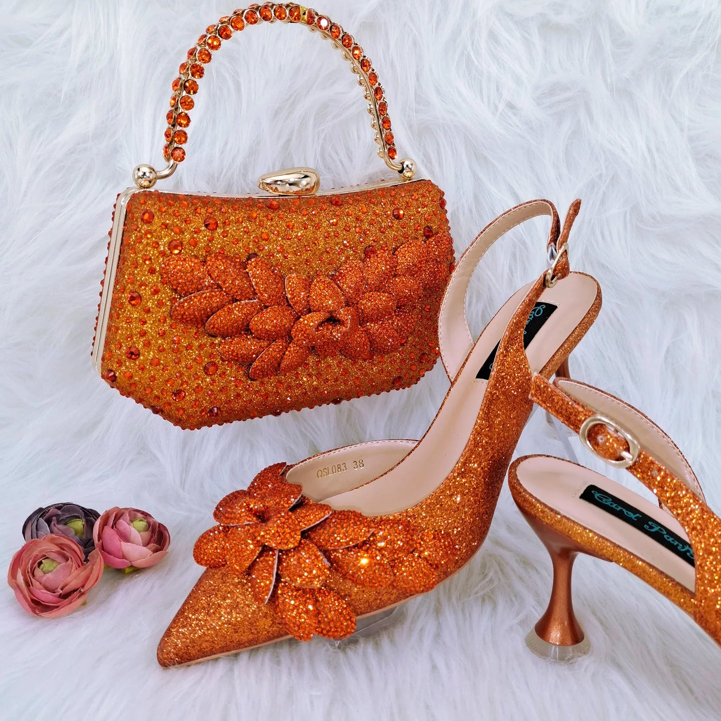 Handmade Fuchsia Bag and Shoes Set – Elegant Party Edition