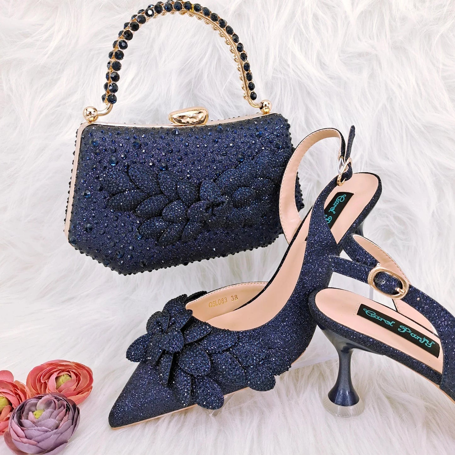 Handmade Fuchsia Bag and Shoes Set – Elegant Party Edition