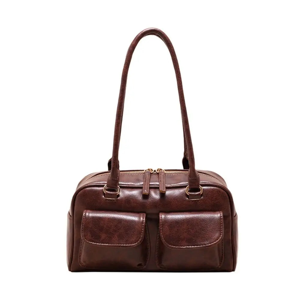 Solid Color High-Capacity Hobo Bag