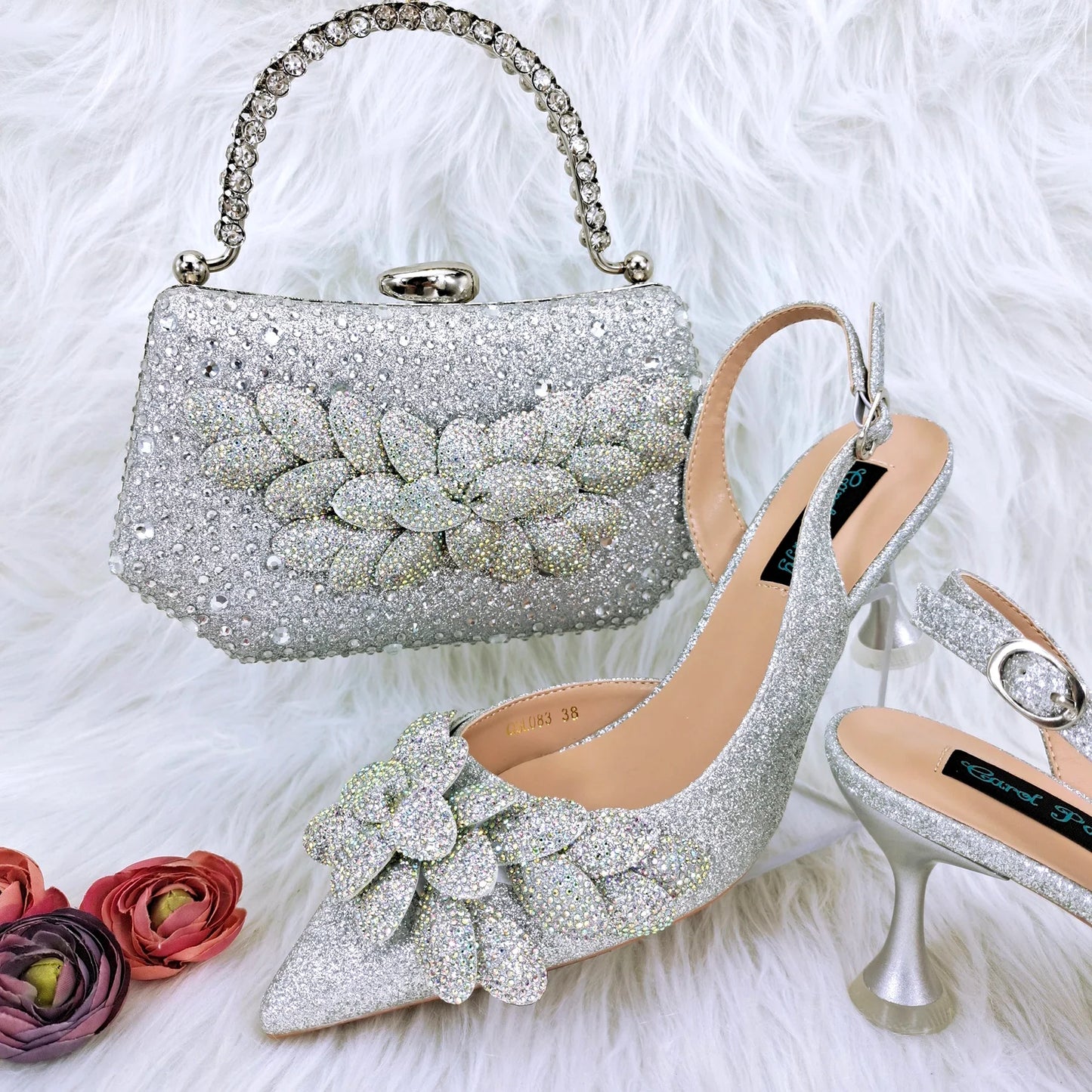 Handmade Fuchsia Bag and Shoes Set – Elegant Party Edition