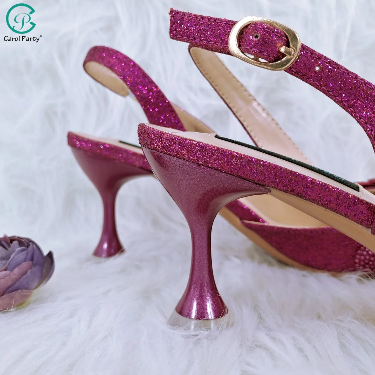 Handmade Fuchsia Bag and Shoes Set – Elegant Party Edition