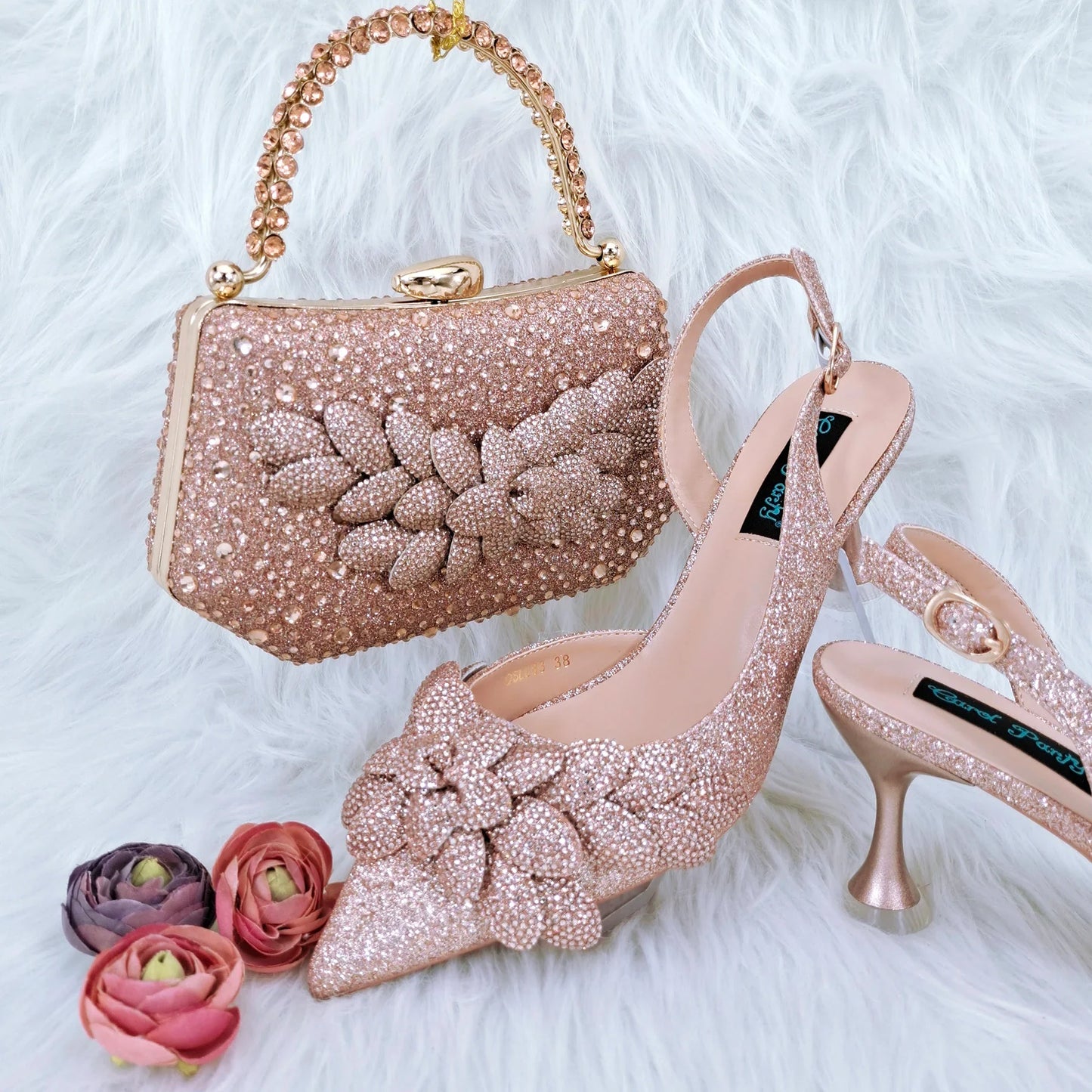 Handmade Fuchsia Bag and Shoes Set – Elegant Party Edition