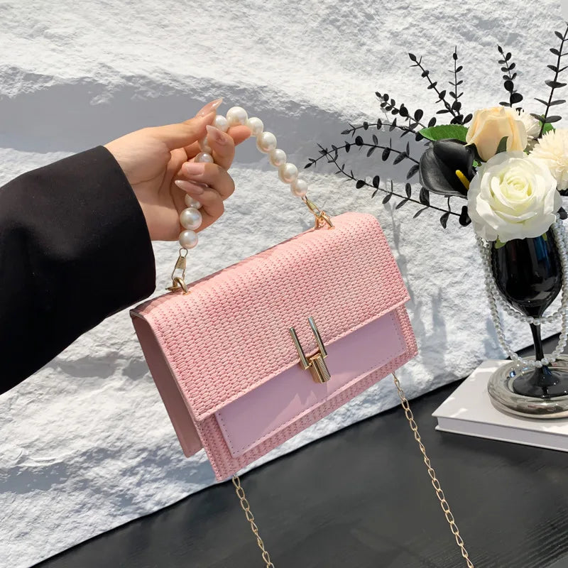 Women's Pearl Chain Crossbody Bag, Handbag